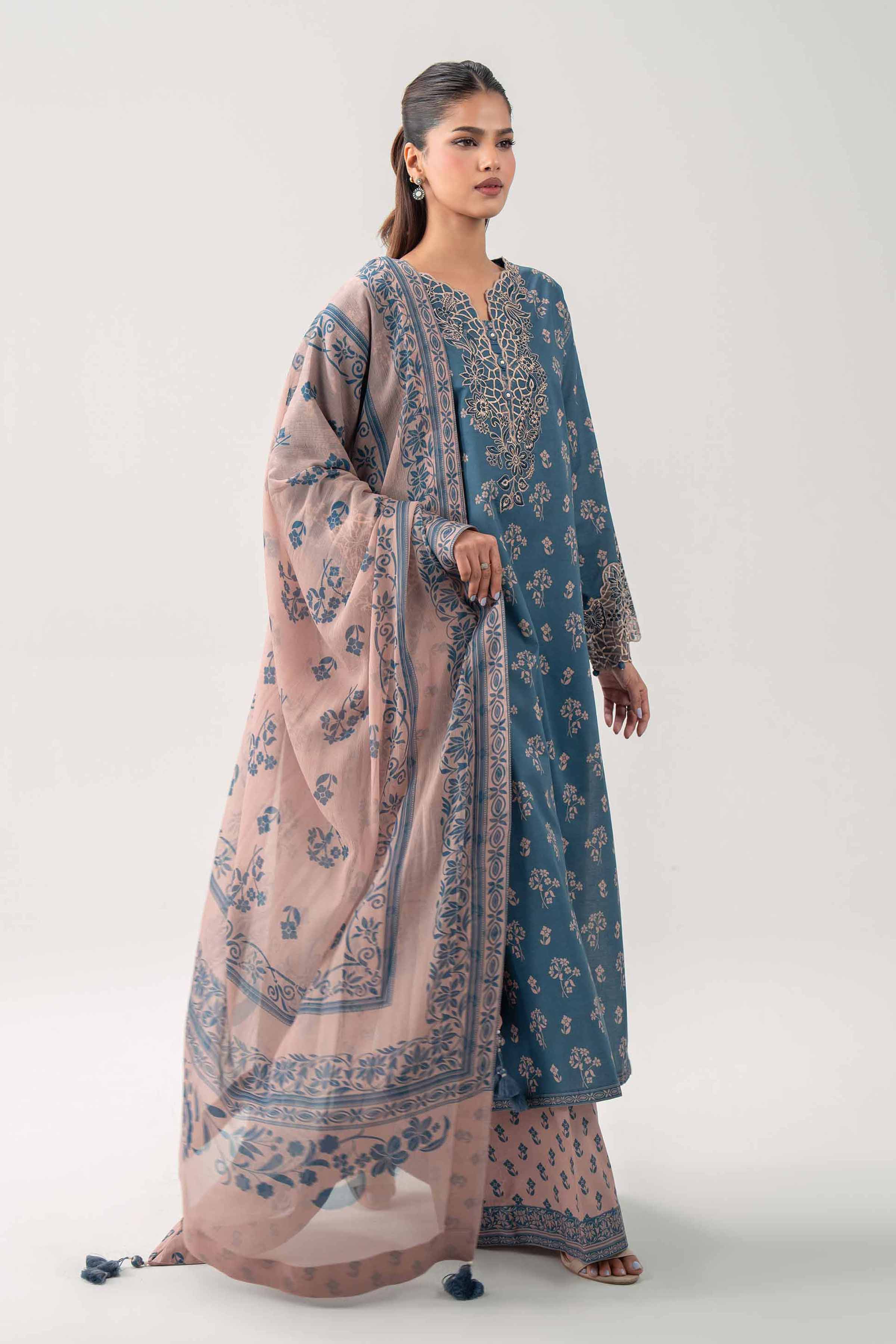 3 Piece - Digital Printed Embroidered Suit - 42602181 for Women - Unstitched Collection | Shop Online