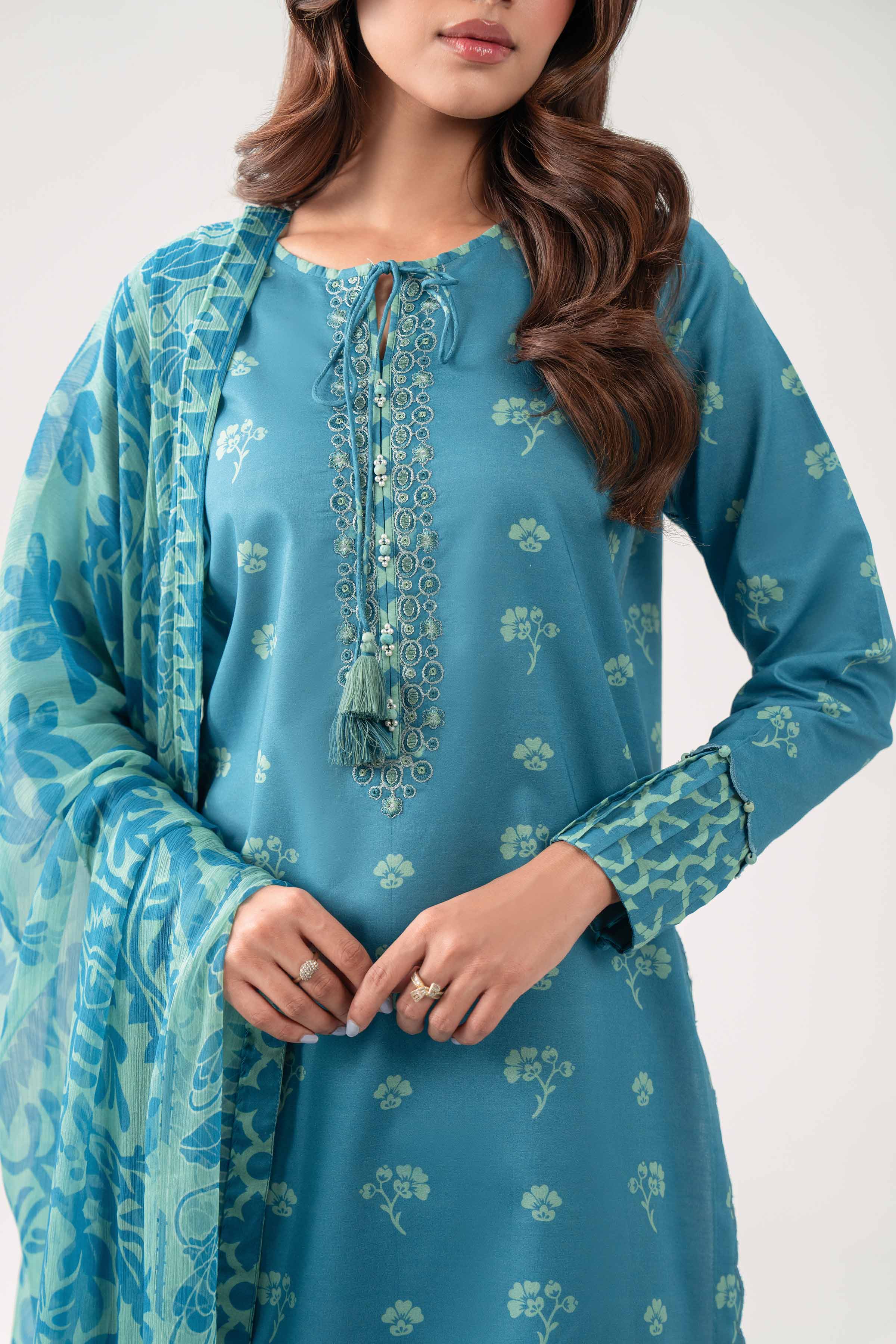 3 Piece - Digital Printed Embroidered Suit - 42602183 for Women - Unstitched Collection | Shop Online