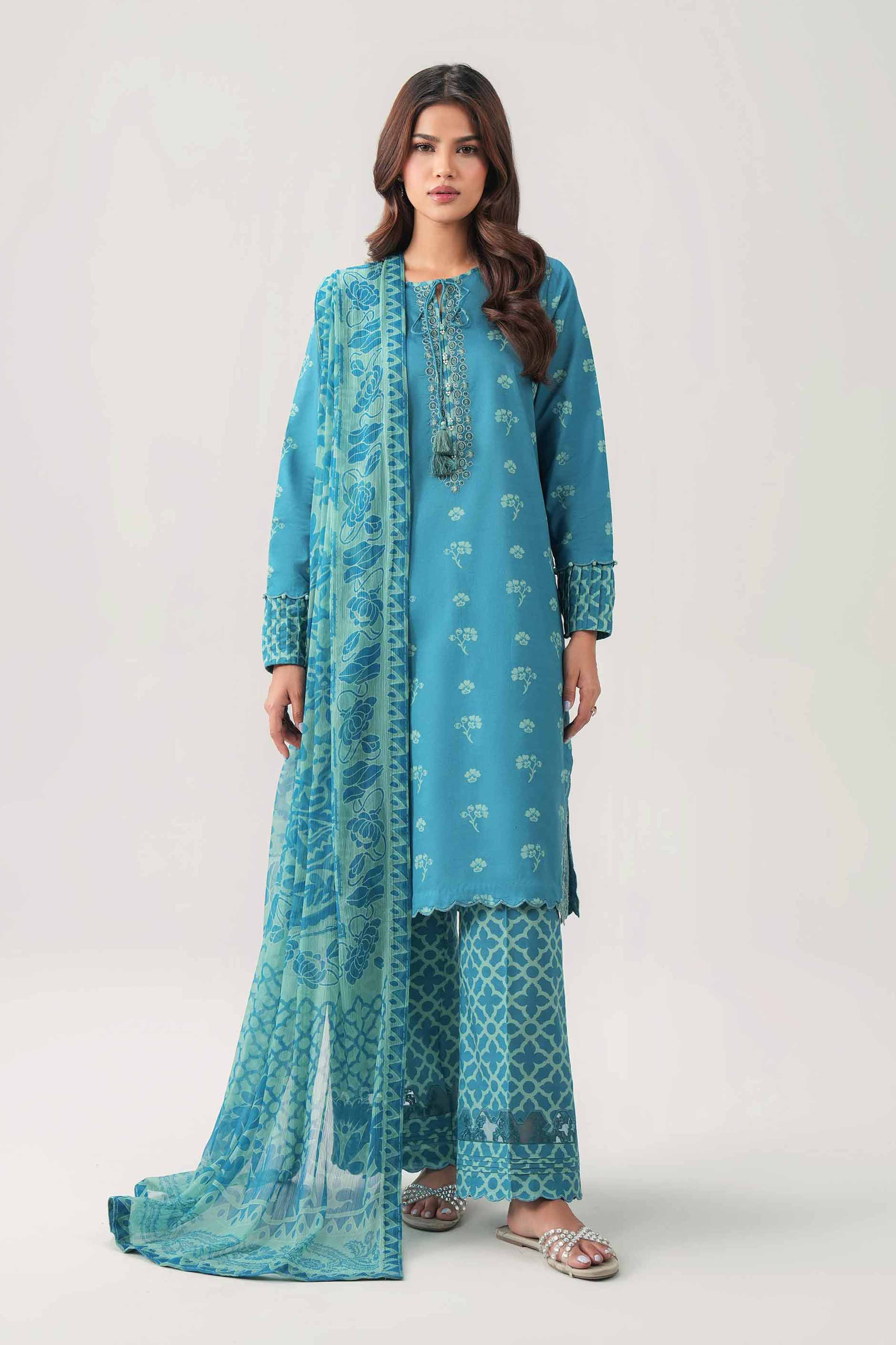 3 Piece - Digital Printed Embroidered Suit - 42602183 for Women - Unstitched Collection | Shop Online