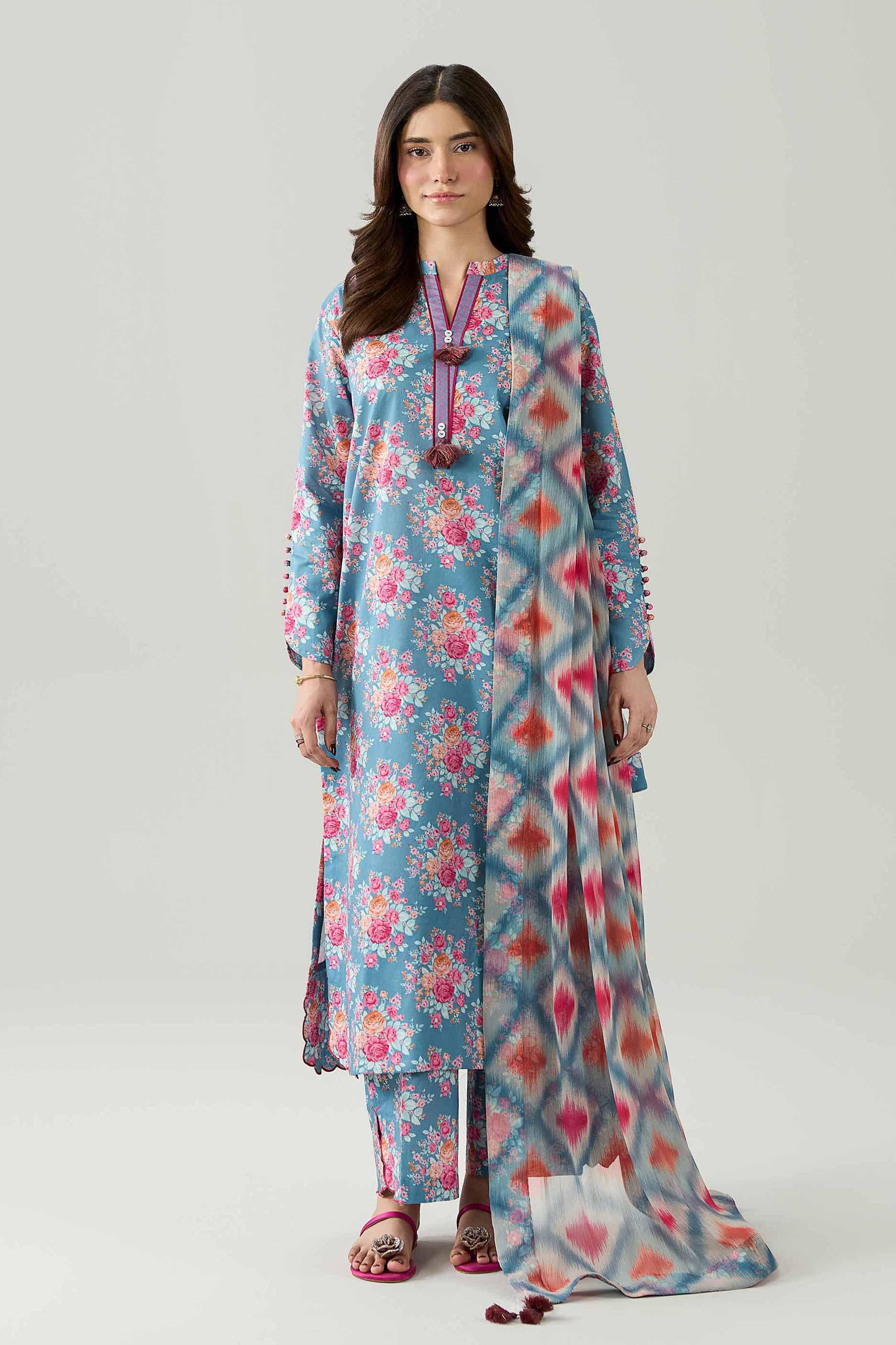 3 Piece - Digital Printed Suit - 42602187 for Women - Unstitched Collection | Shop Online