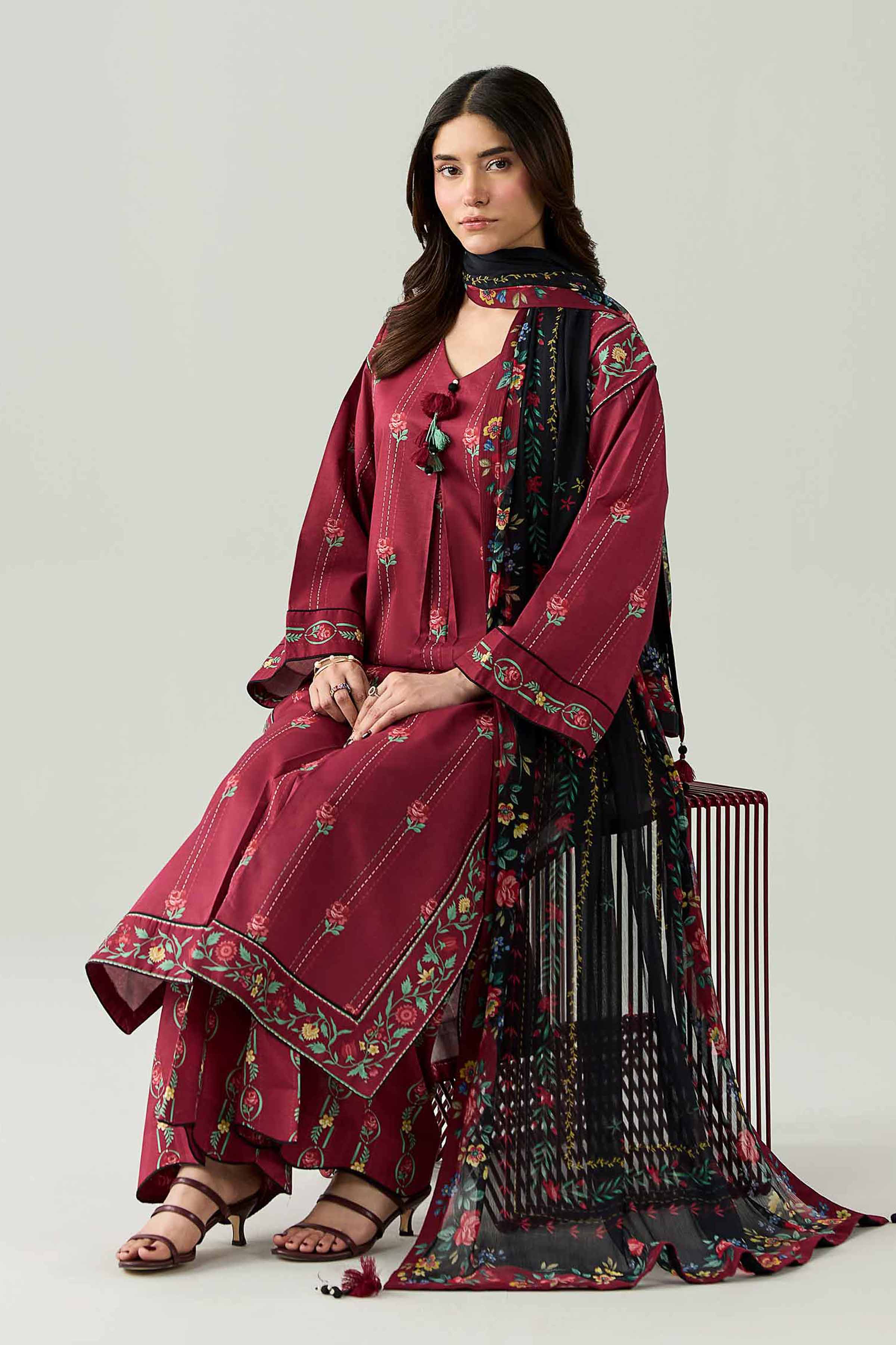 3 Piece - Digital Printed Suit - 42602189 for Women - Unstitched Collection | Shop Online