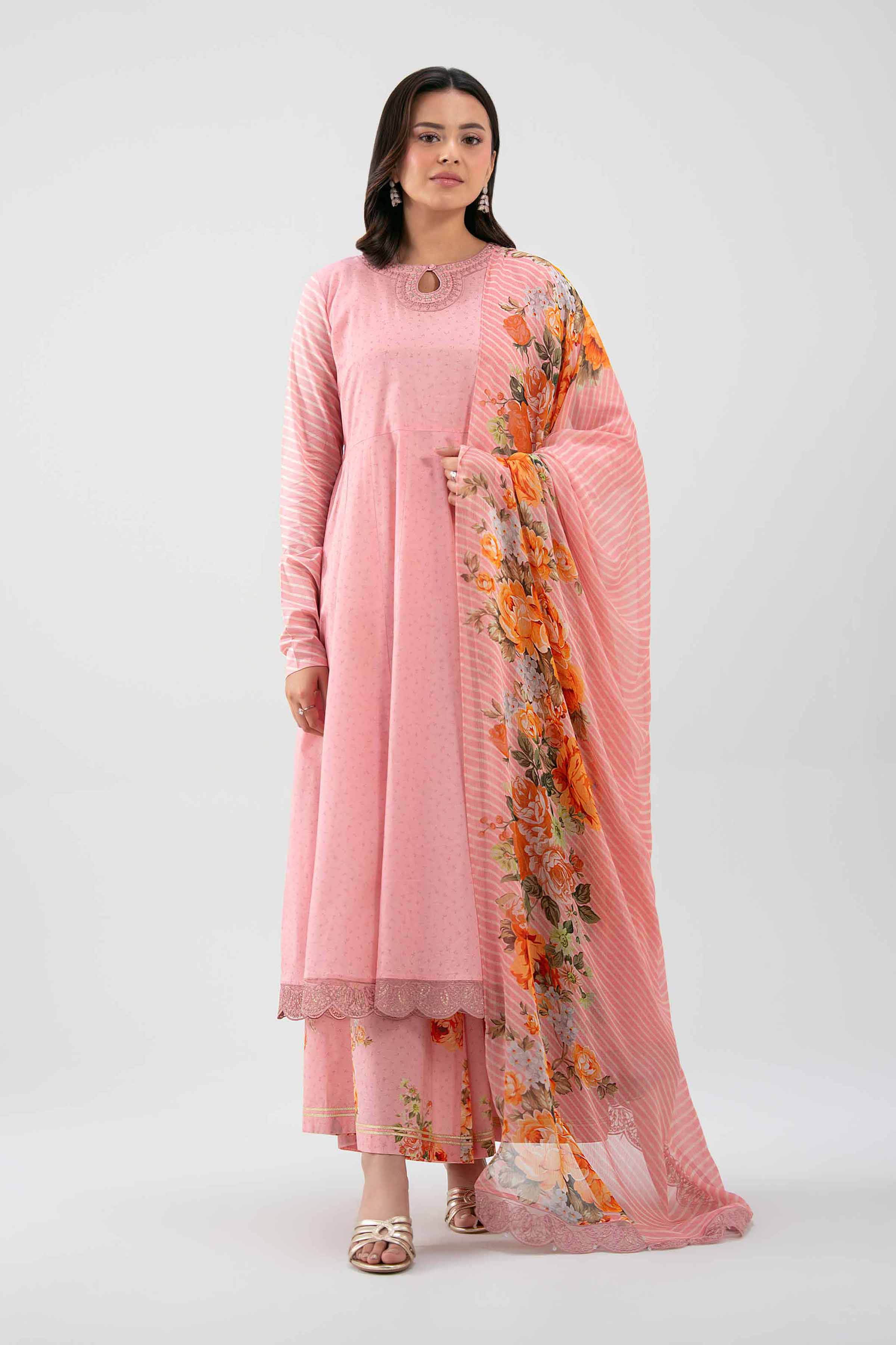 3 Piece - Embroidered Suit - 42619518   3PC Embroidered UNSTITCHED