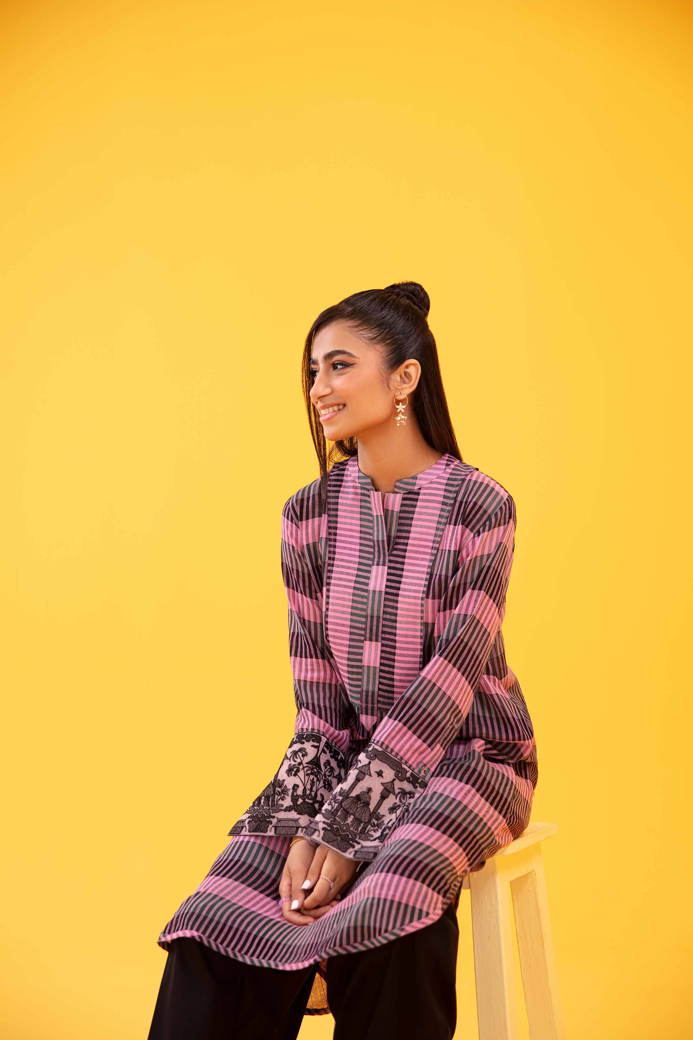 Printed Embroidered Tunic - AS23-63