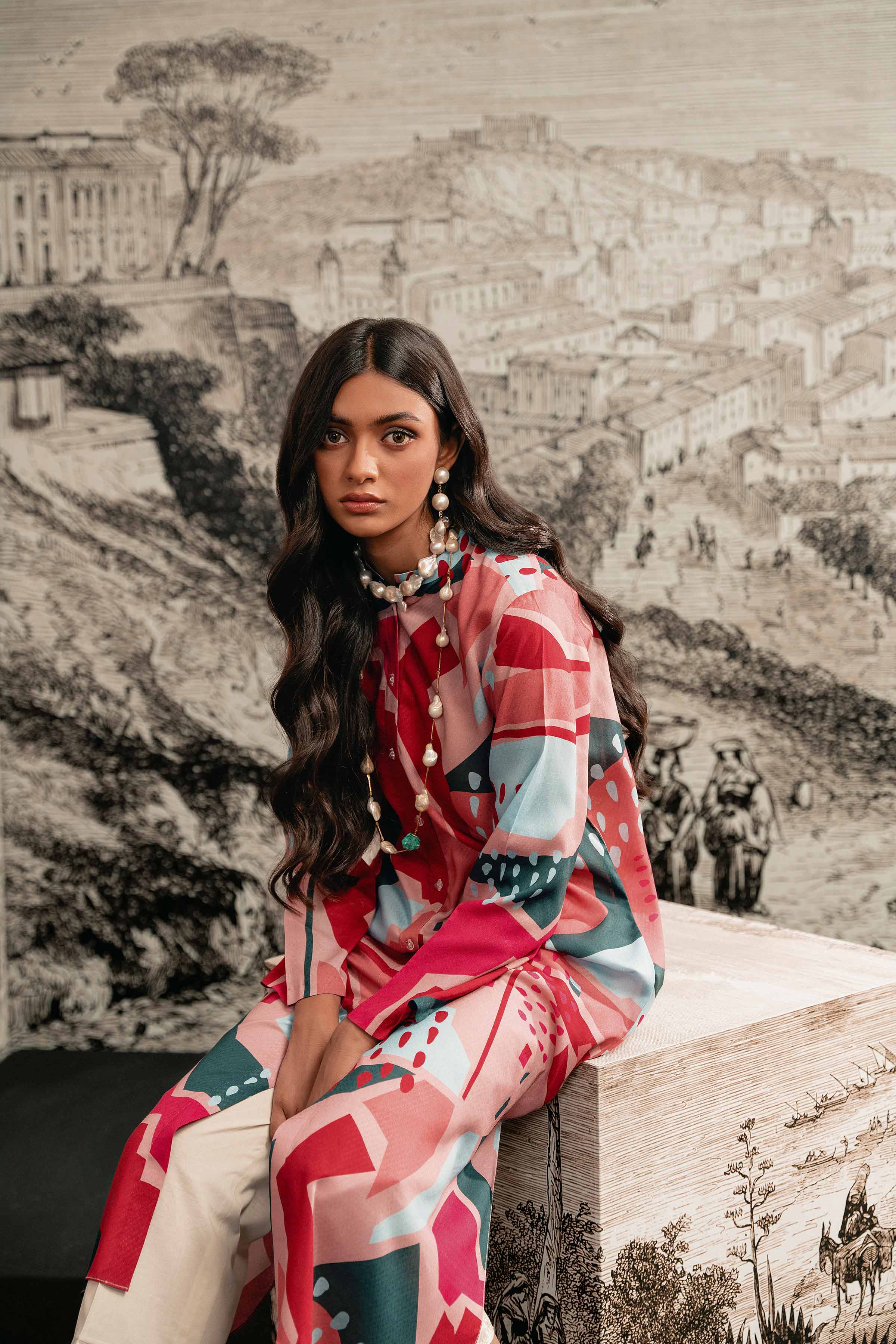 Printed Dress - AS23-75