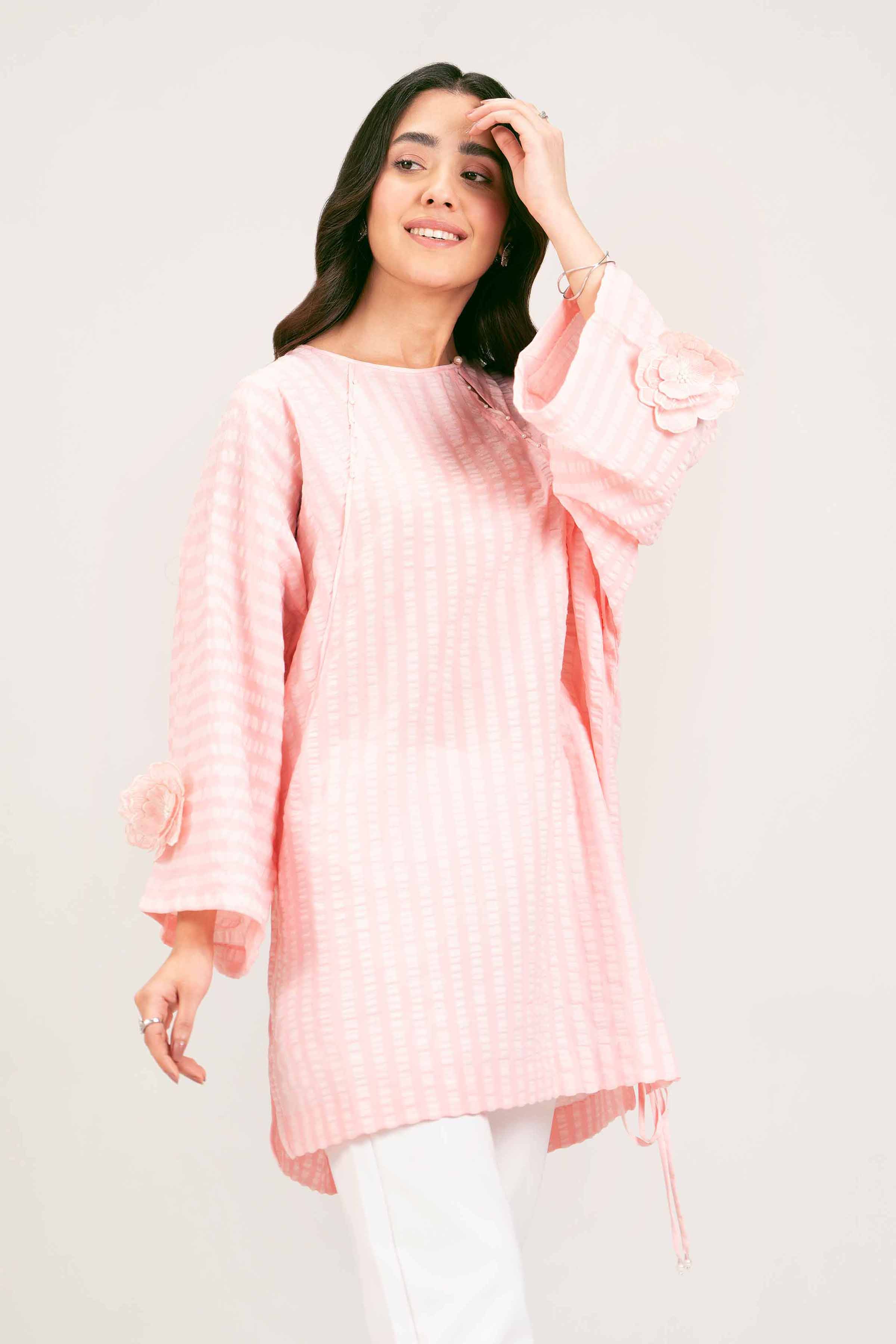 NISHATUAE - Pink Solids Cotton Ready to wear Tunic