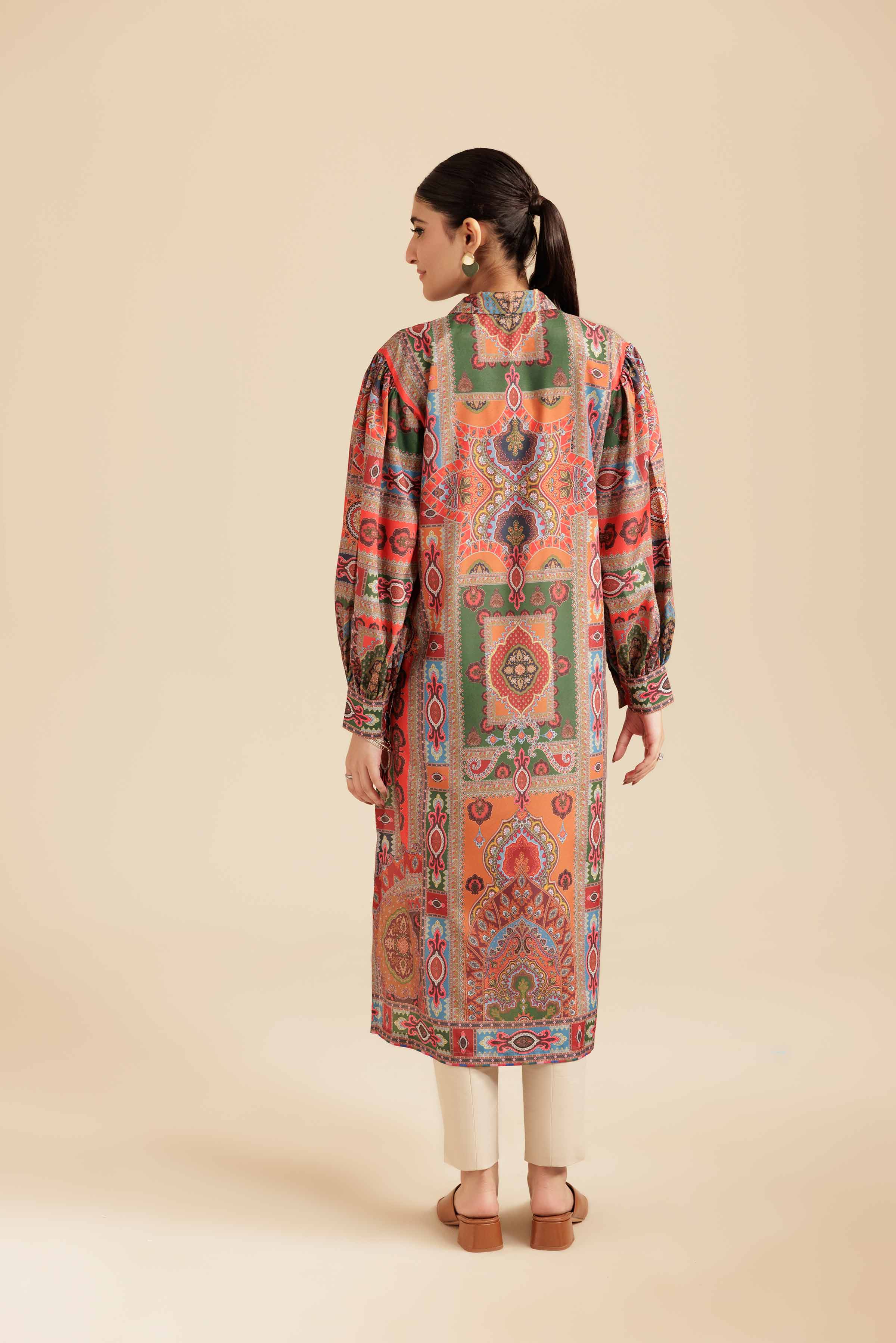 NISHATUAE - Multi Printed Grip Silk Ready to wear Tunic