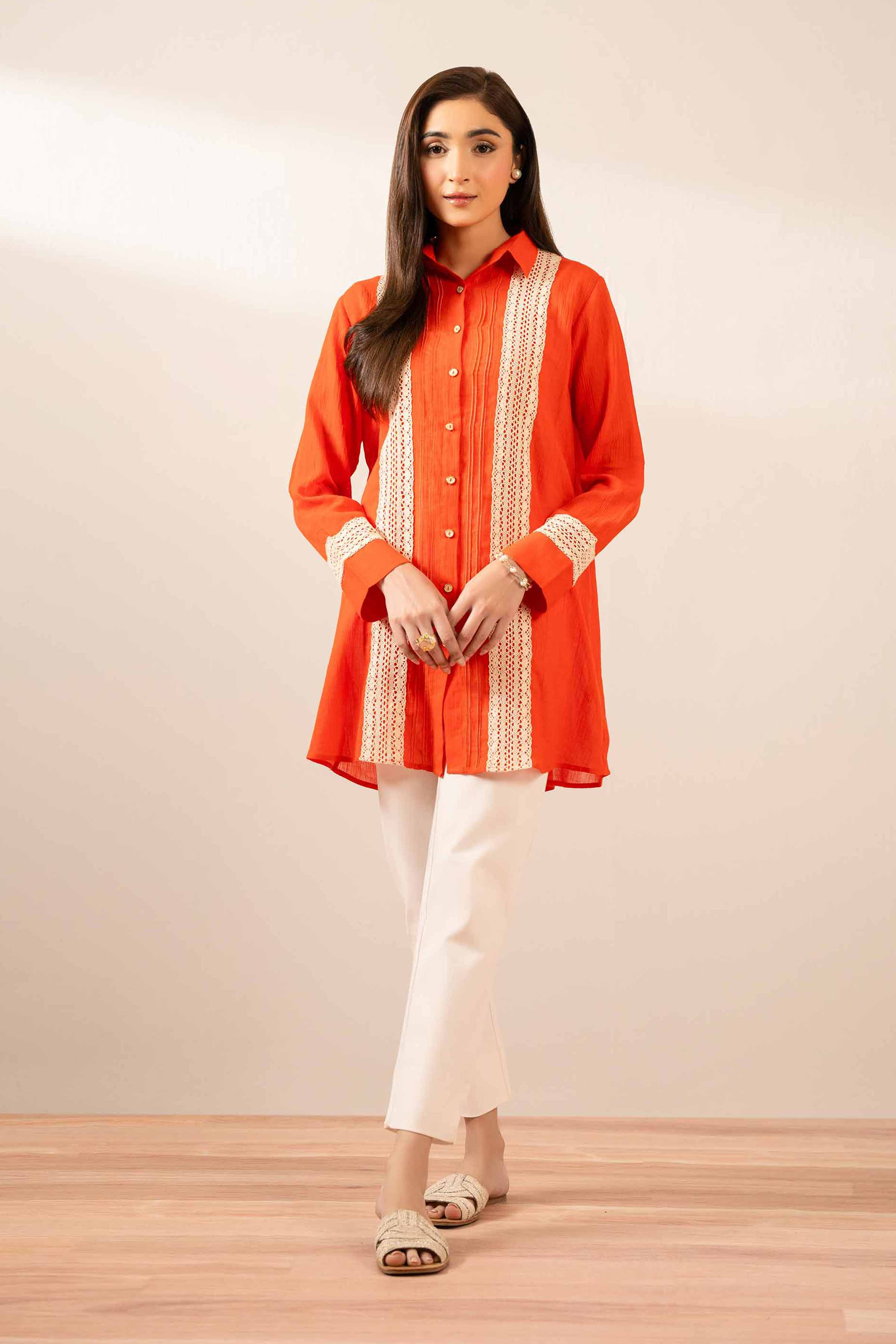 NISHATUAE - Orange Solids Cotton Ready to wear Tunic