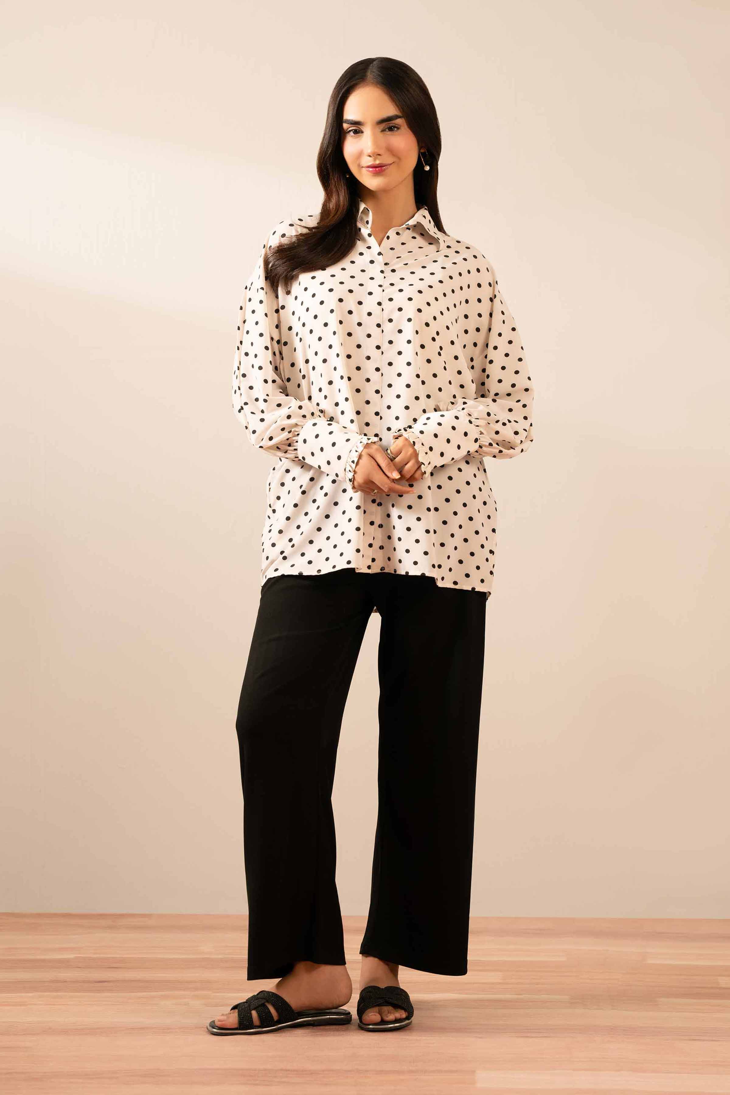 NISHATUAE - Multi Printed Voile Ready to wear Tunic