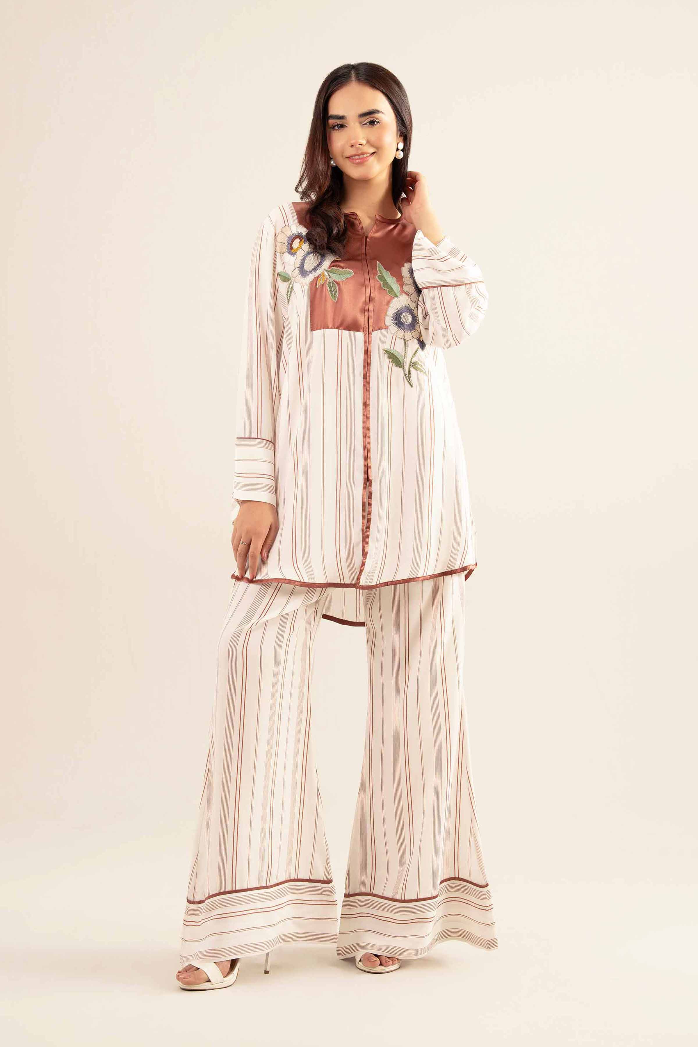 2 Piece - Embroidered Suit - AS25-36