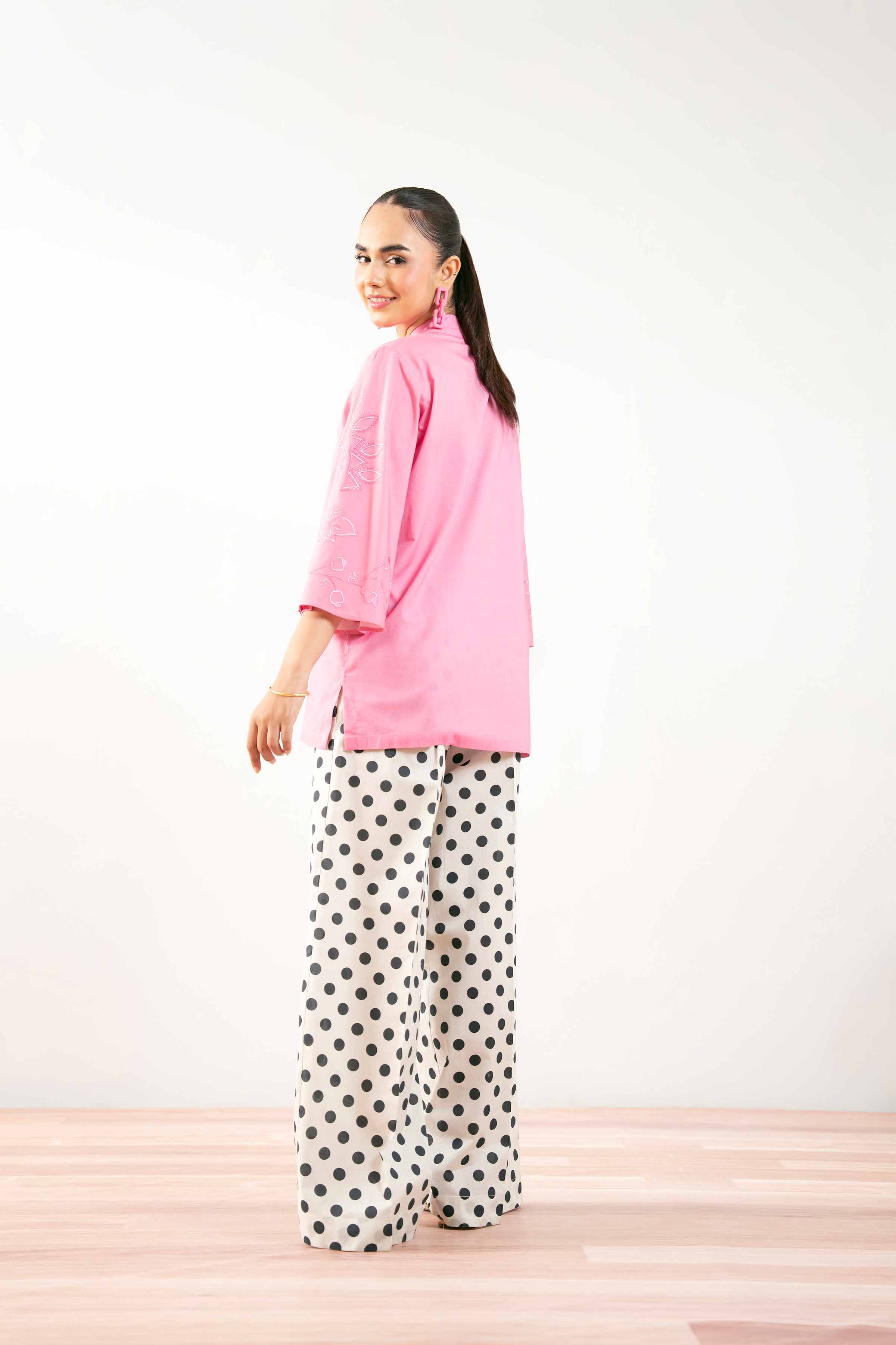 2 Piece - Printed Embroidered Suit - AS25-82