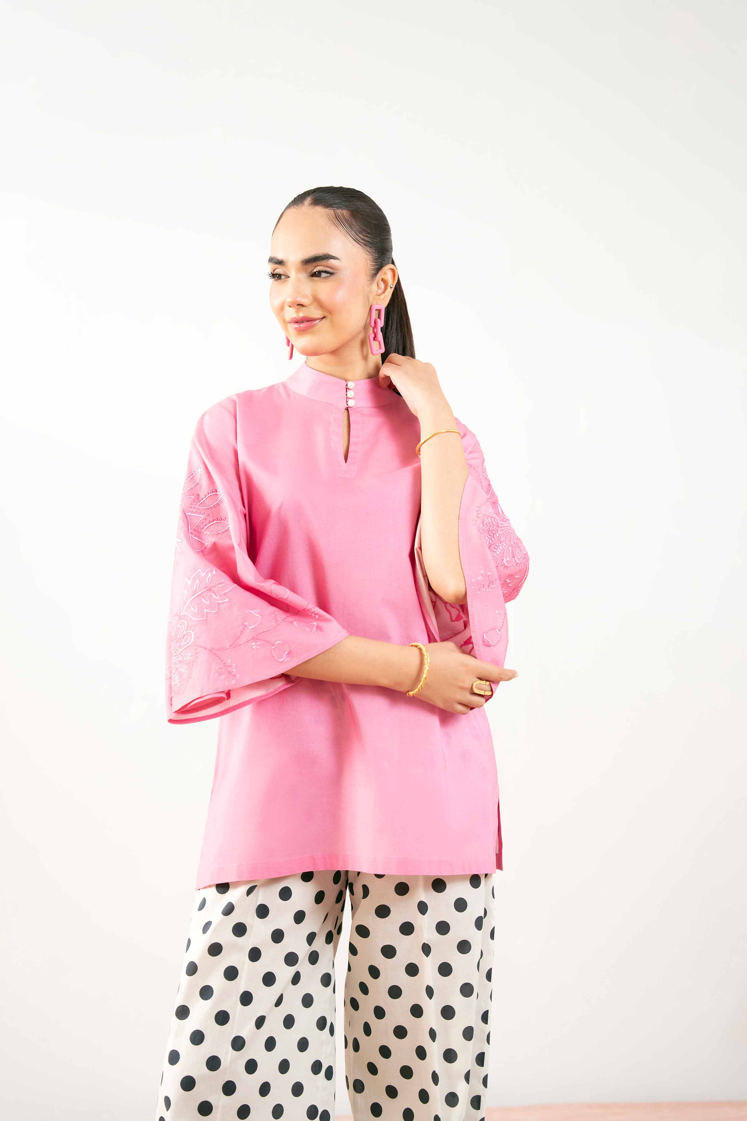 2 Piece - Printed Embroidered Suit - AS25-82