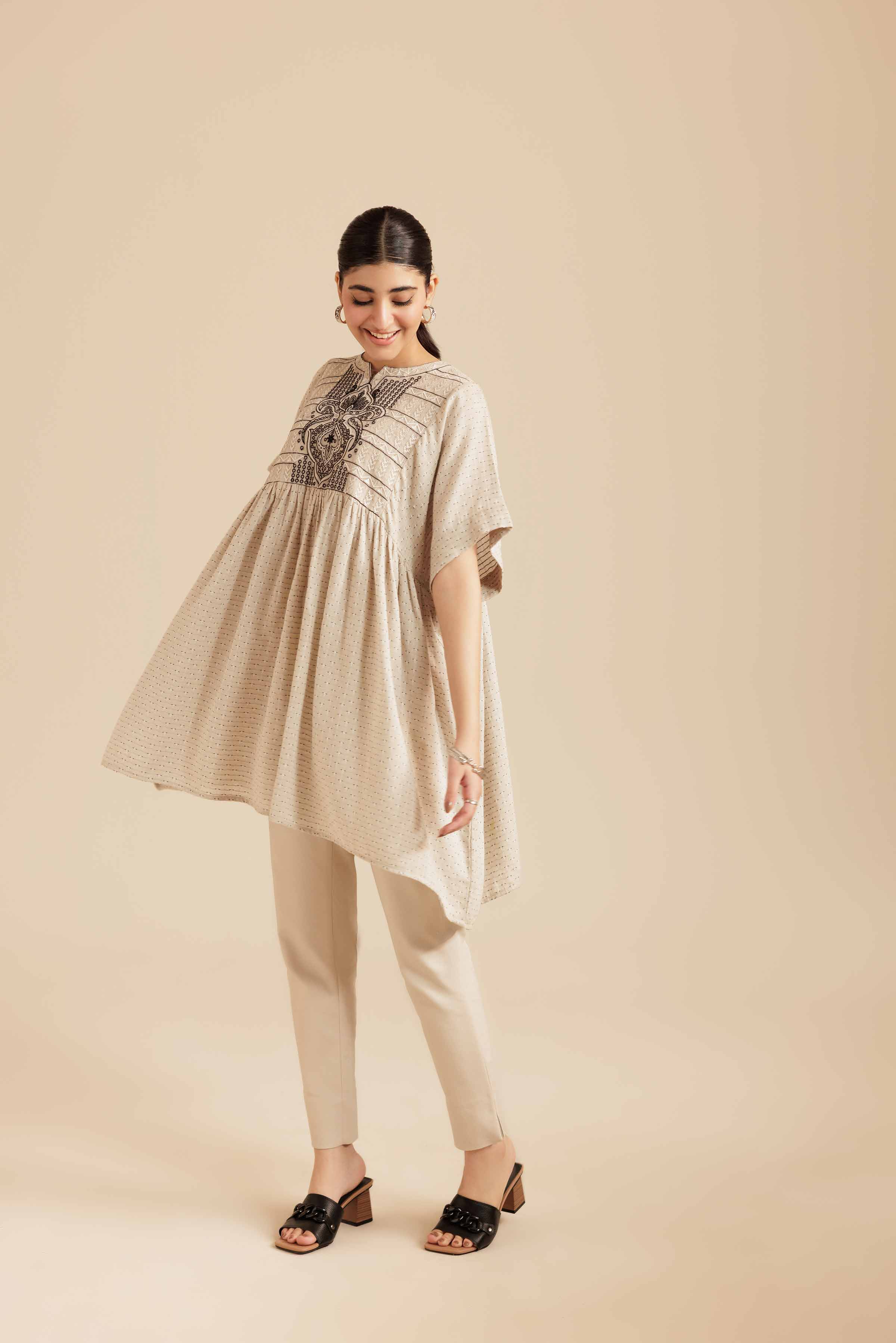 NISHATUAE - Skin Embroidered Cotton Ready to wear Tunic