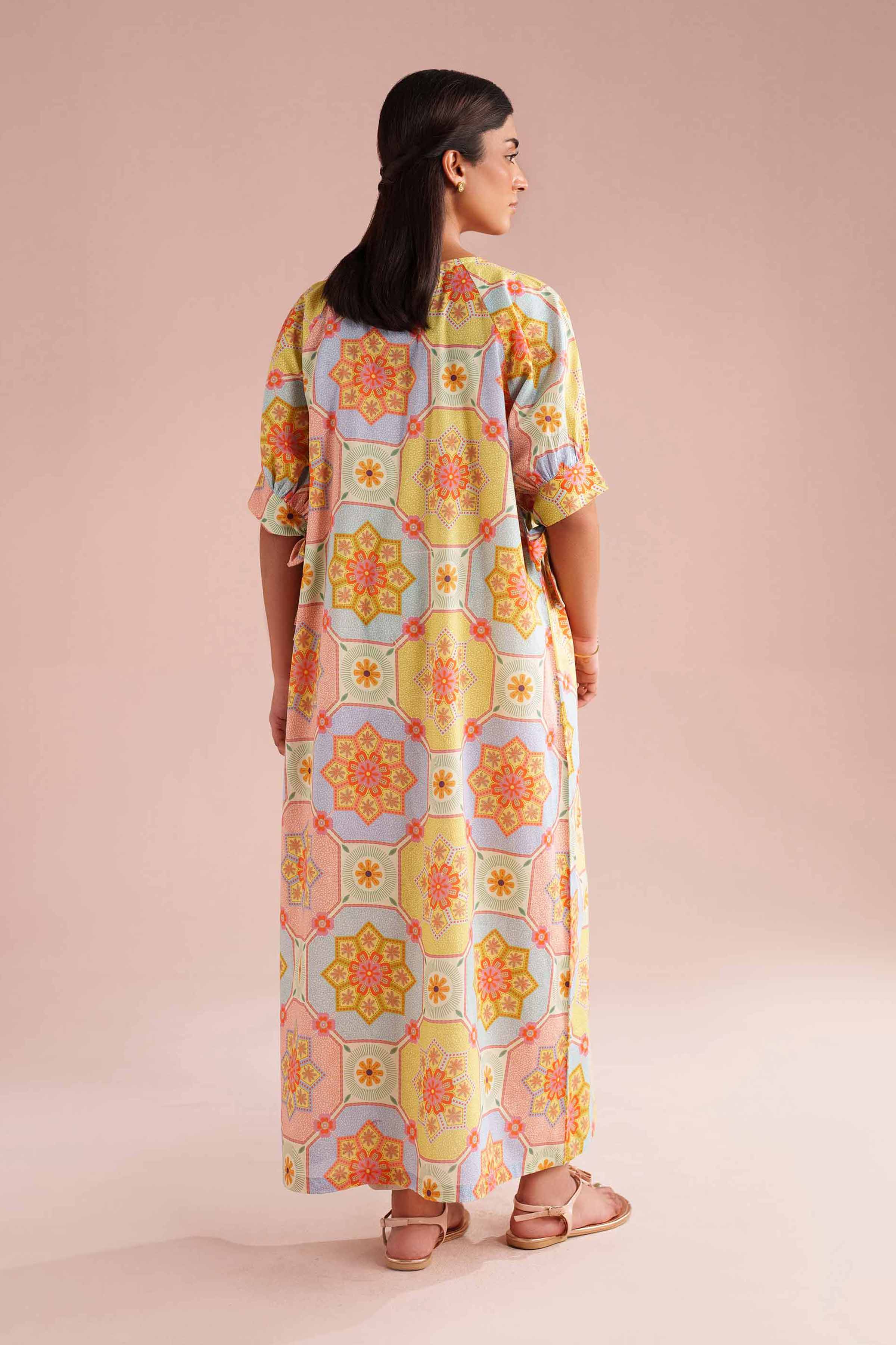 Printed Dress - AS26-19 NishatUAE Multi Cambric 1PC Printed Ready To Wear