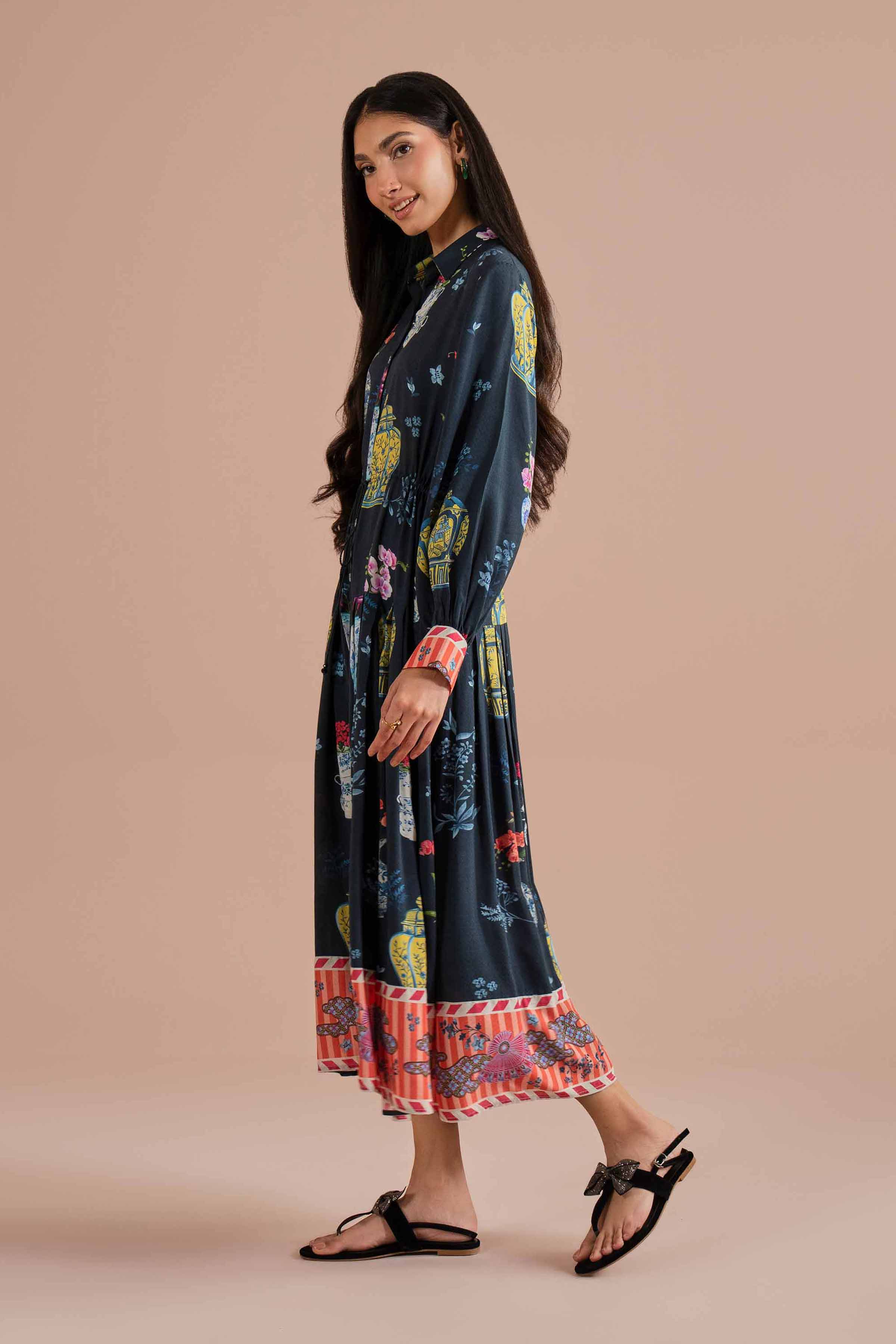 Printed Dress - AS26-22 Multi Dobby 1PC Printed READY TO WEAR