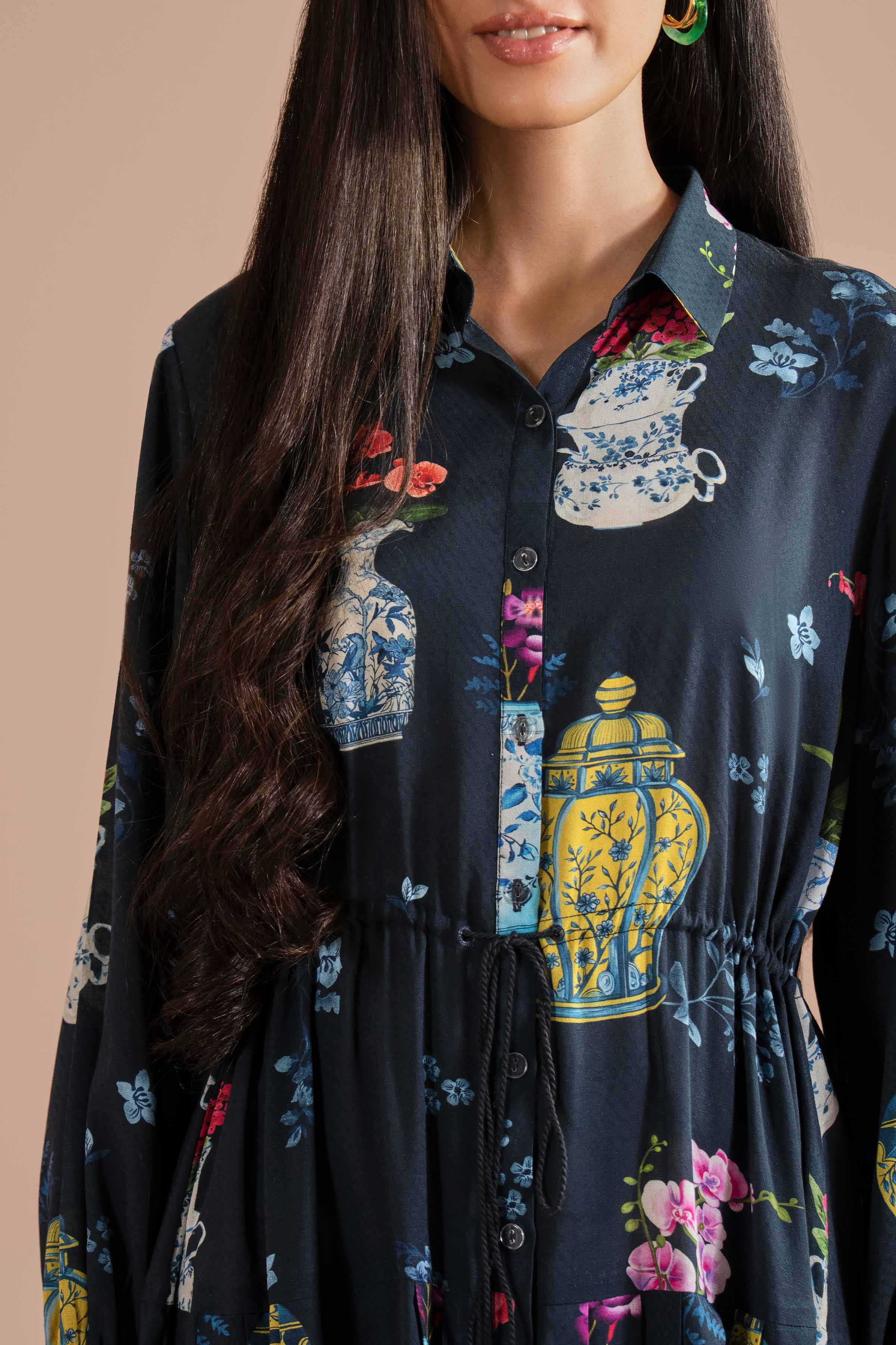 Printed Dress - AS26-22 Multi Dobby 1PC Printed READY TO WEAR