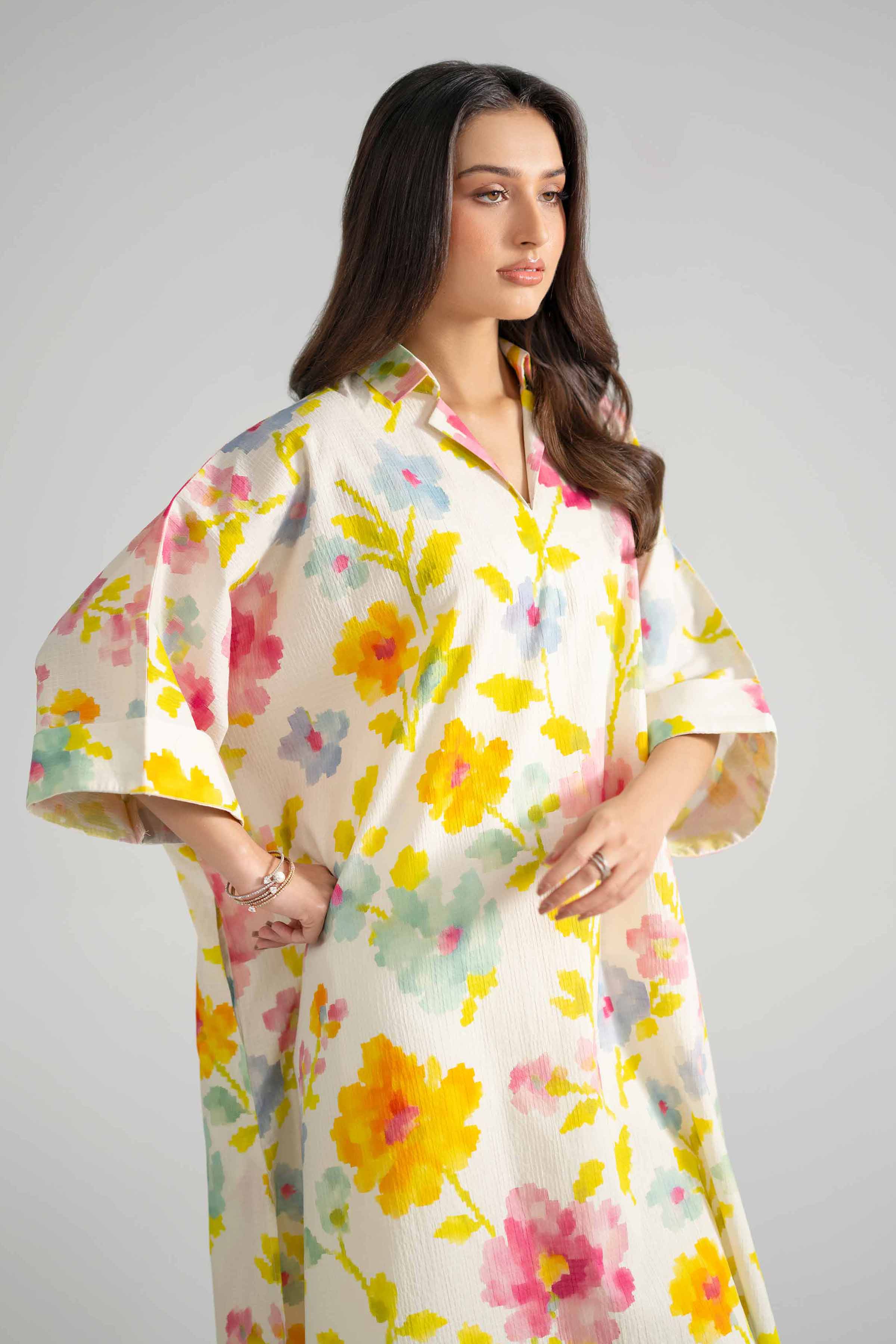 Printed Dress - AS26-30 Multi Seer Sucker 1PC Printed READY TO WEAR