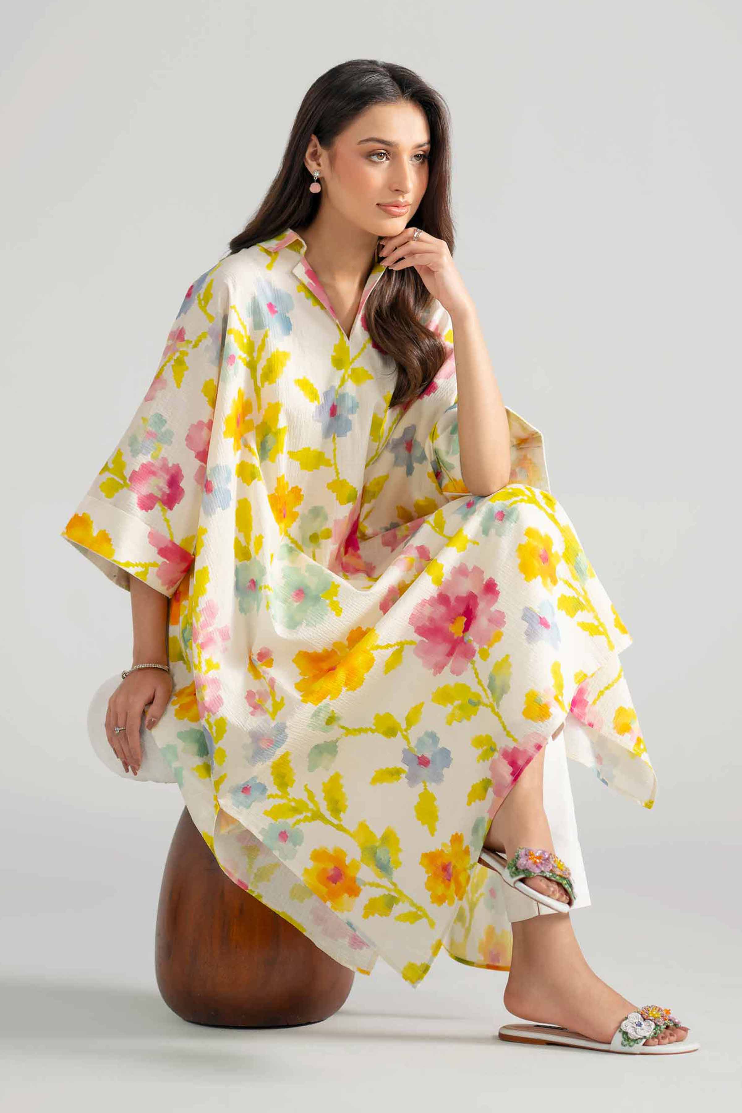 Printed Dress - AS26-30 Multi Seer Sucker 1PC Printed READY TO WEAR