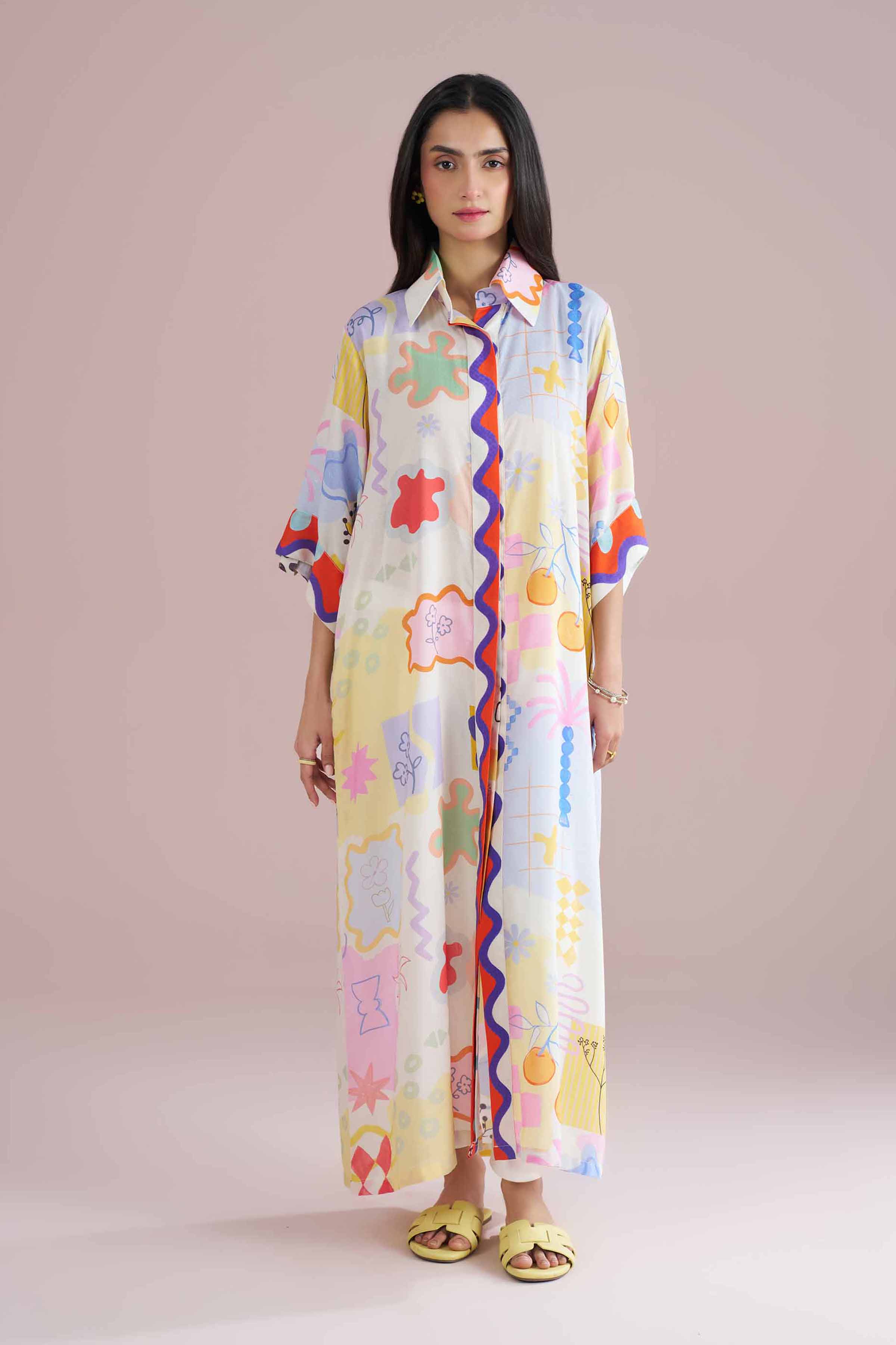 Printed Dress - AS26-37 Multi Dobby 1PC Printed READY TO WEAR