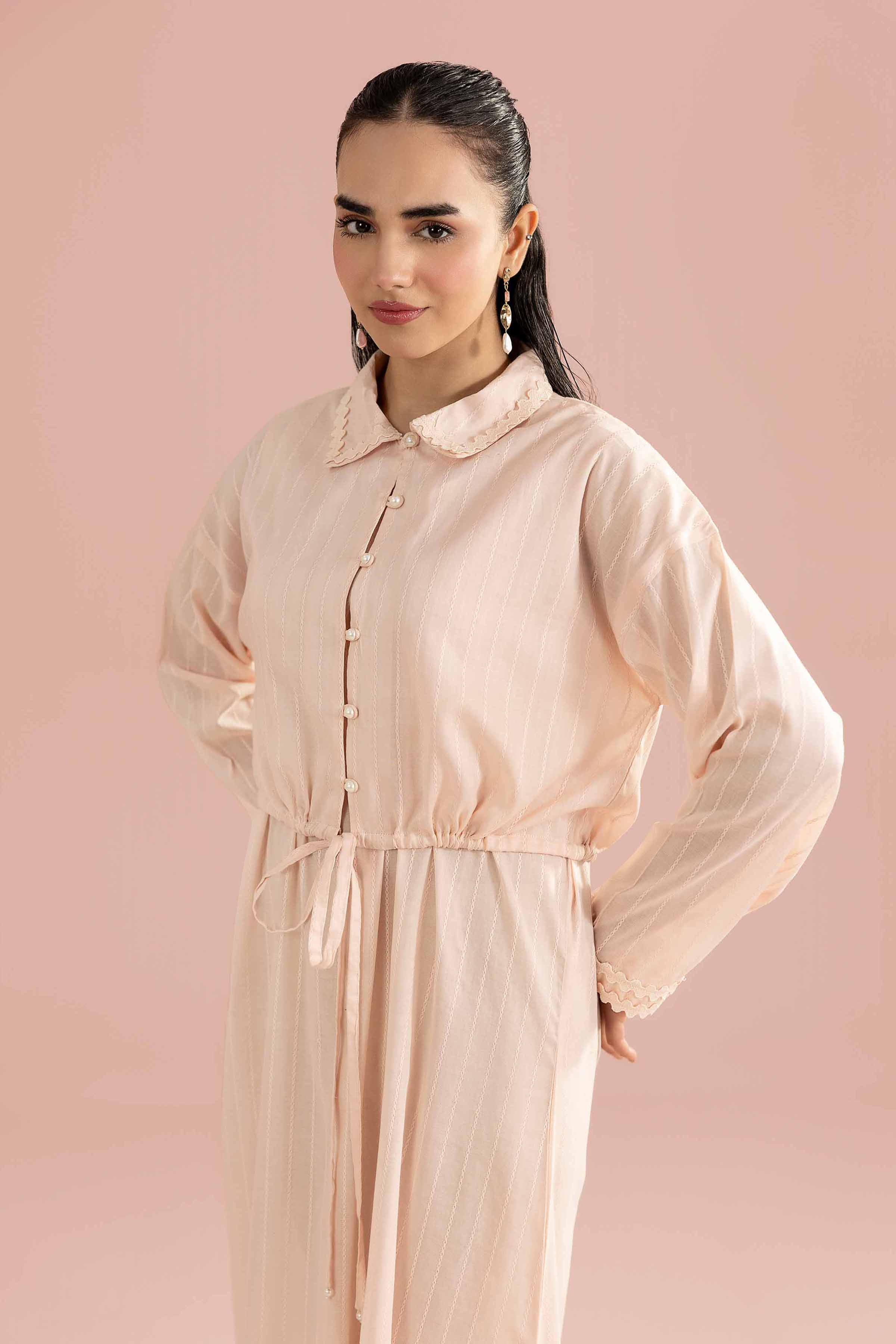 2 Piece - Basic Suit - AS26-45 Pink Leno Kara 2PC Solids READY TO WEAR