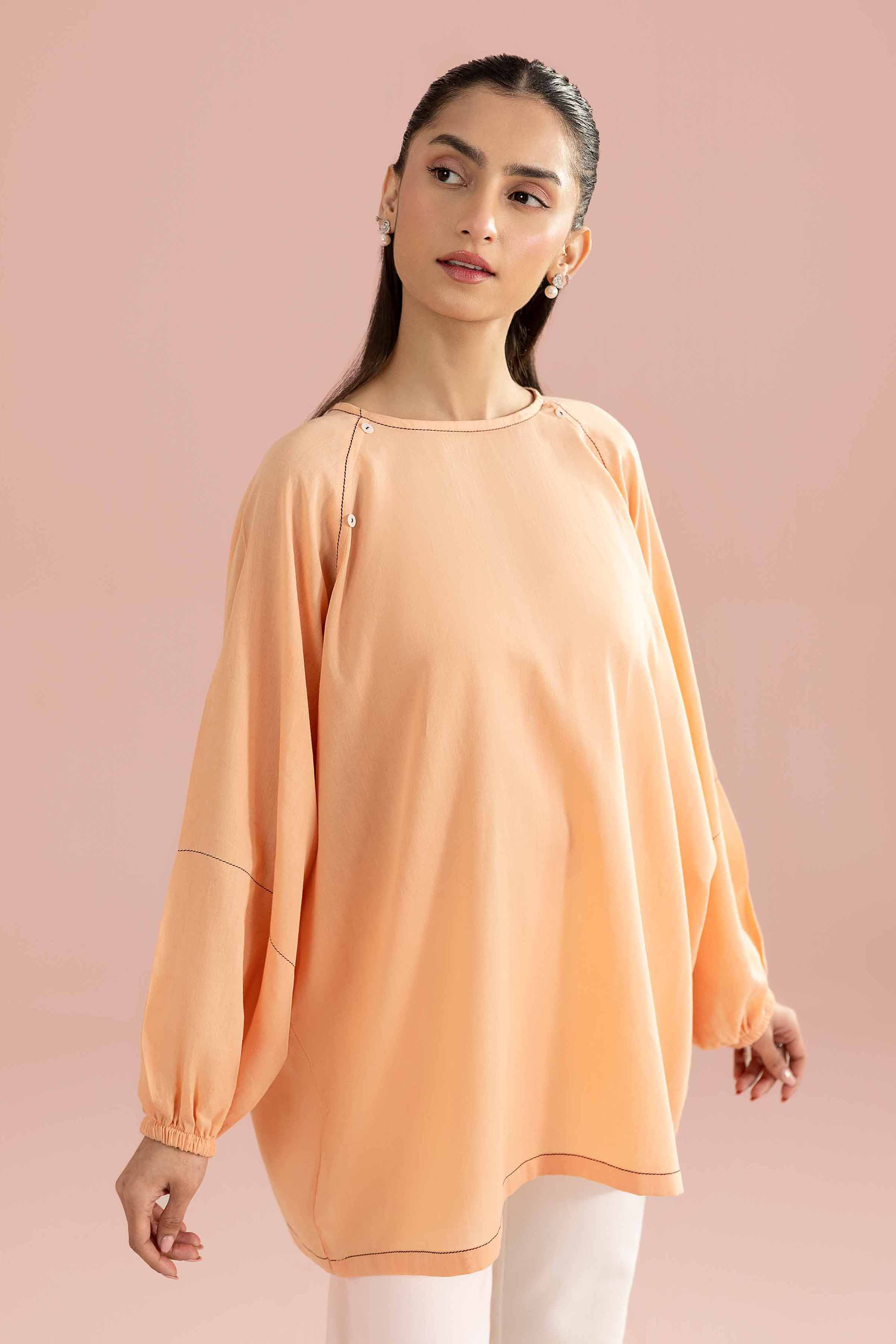 Basic Tunic - AS26-68 Orange Cambric 1PC Solids READY TO WEAR