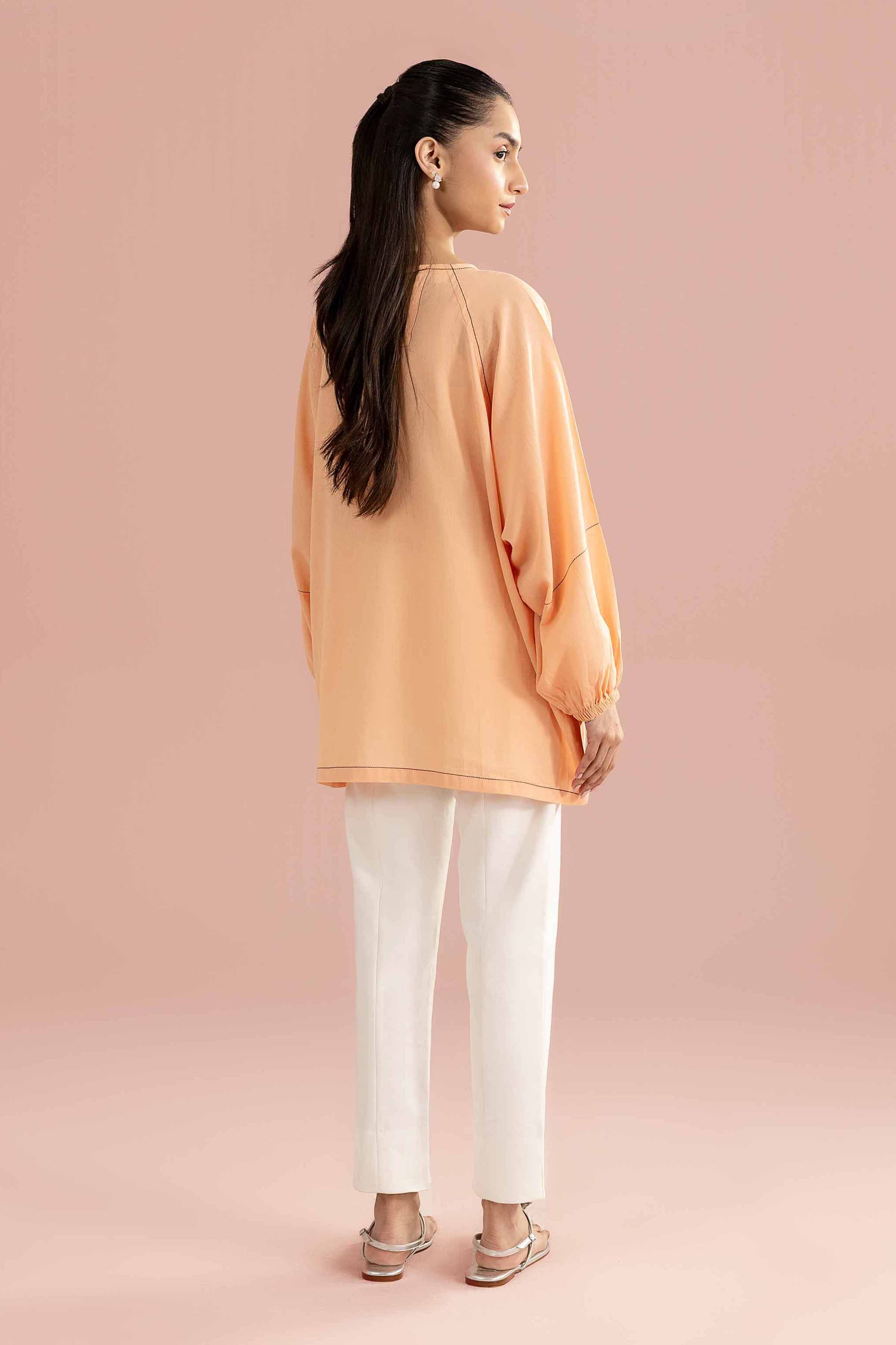 Basic Tunic - AS26-68 Orange Cambric 1PC Solids READY TO WEAR