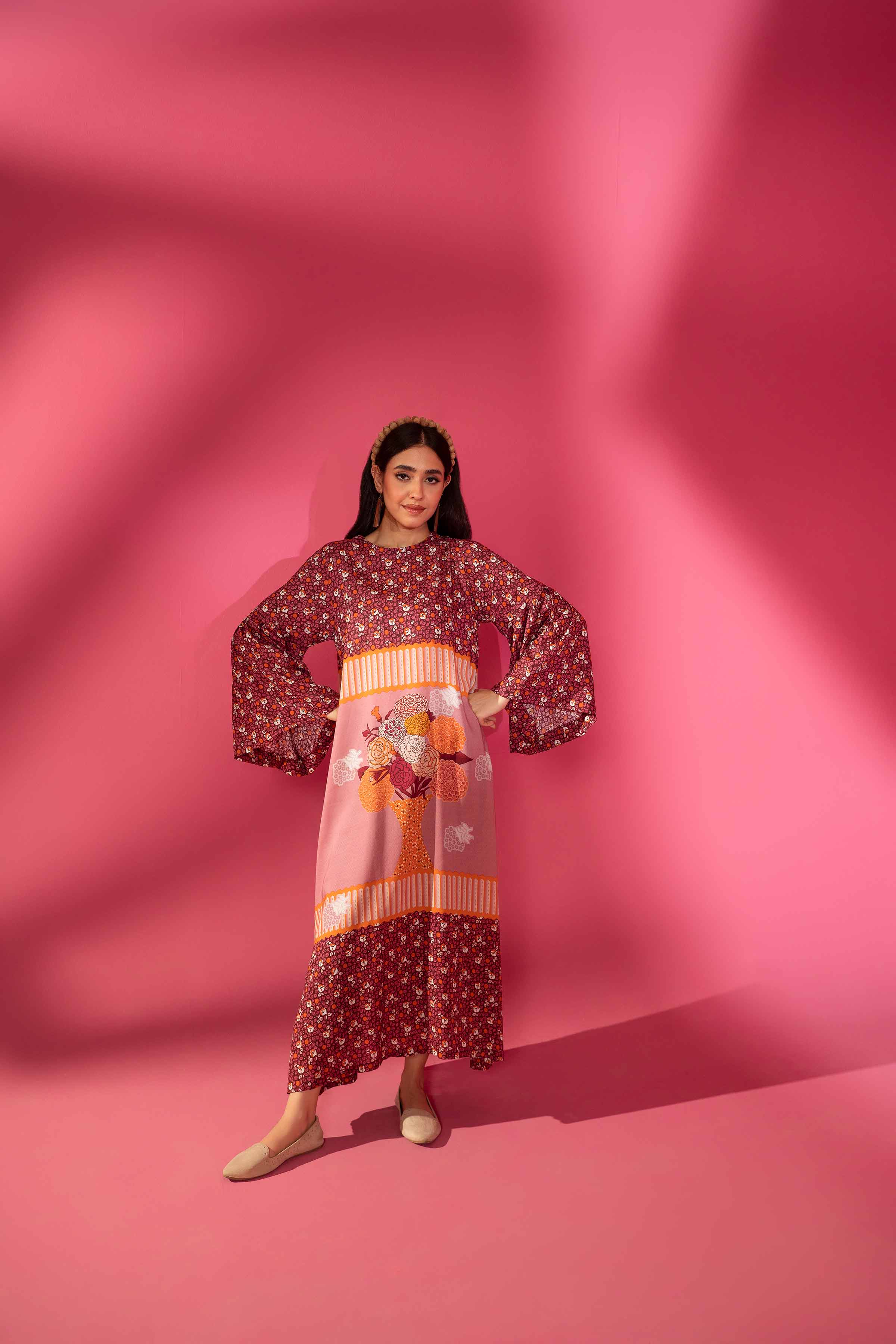 Printed Long Dress - AW23-20