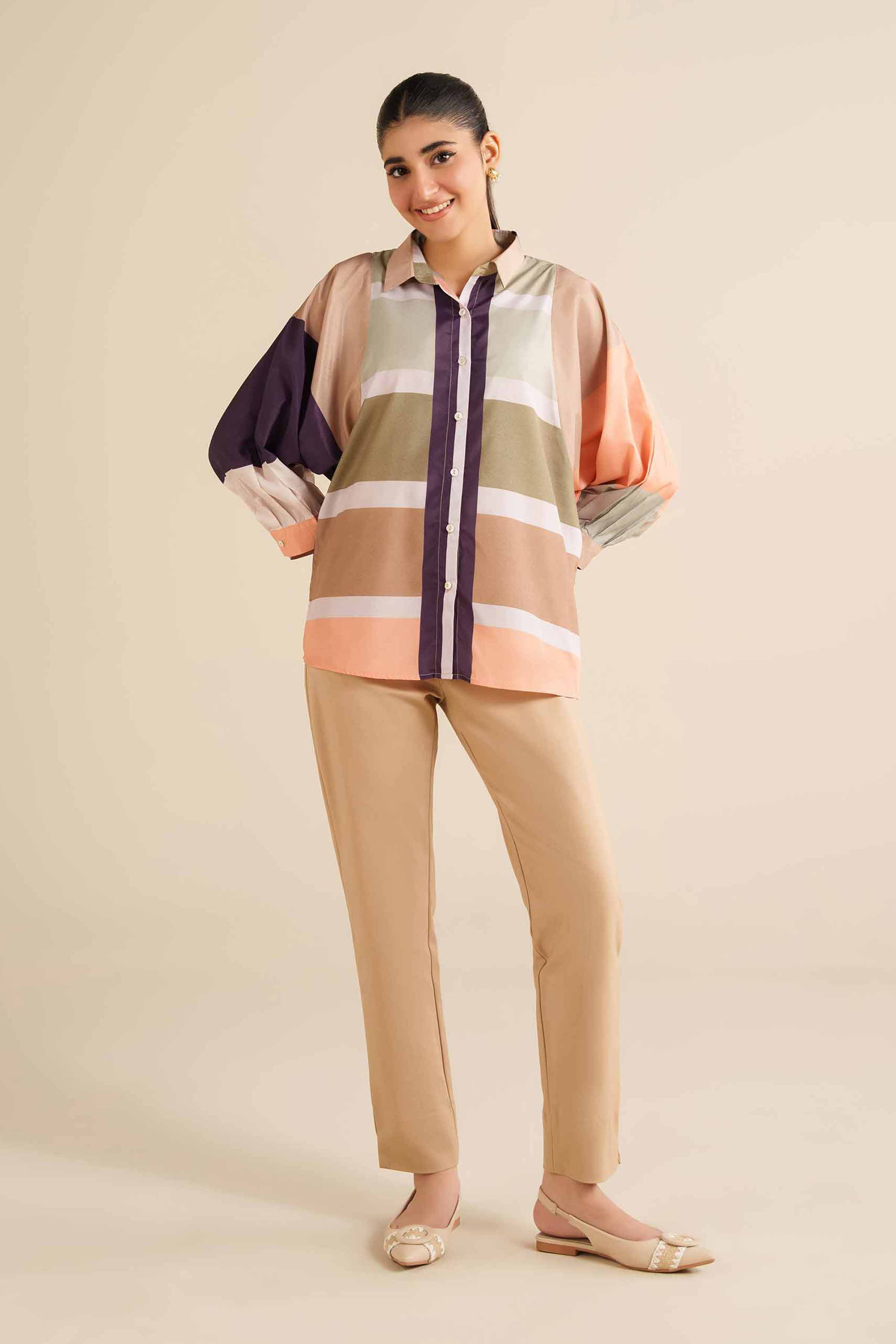 NISHATUAE - Multi Printed Silk Ready to wear Tunic