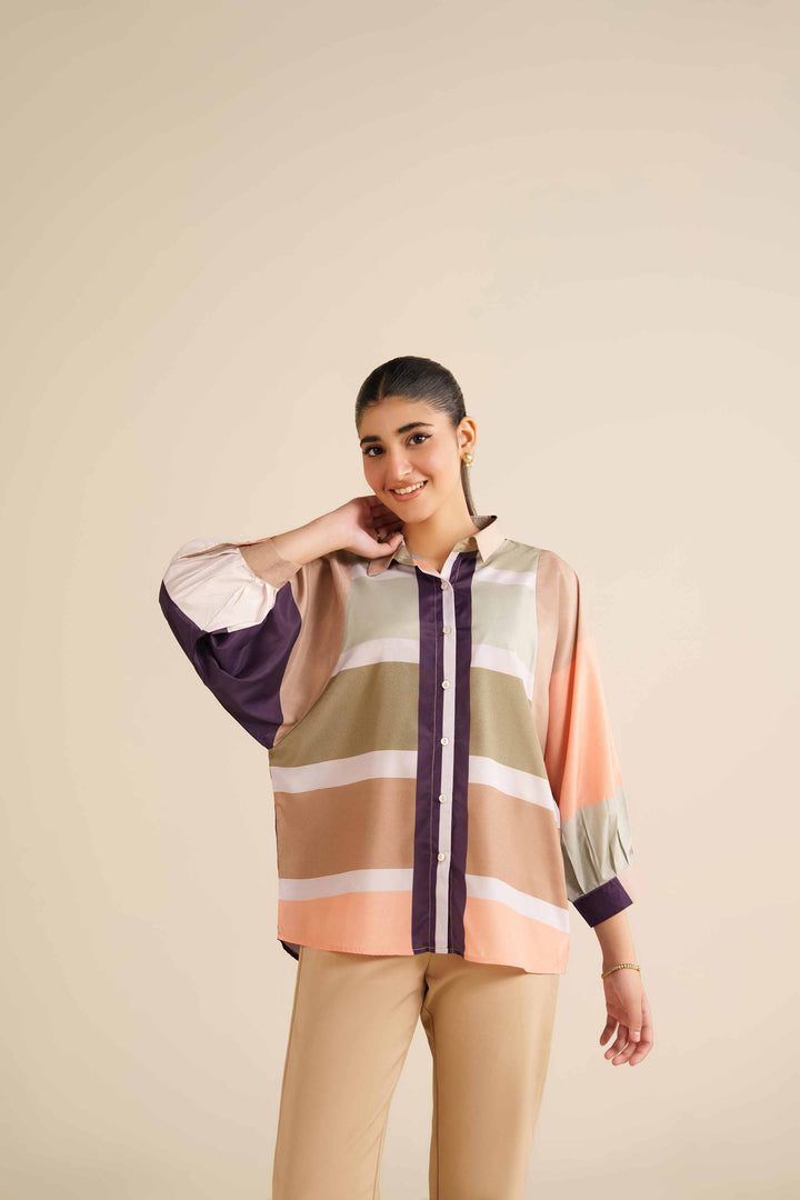 NISHATUAE - Multi Printed Silk Ready to wear Tunic