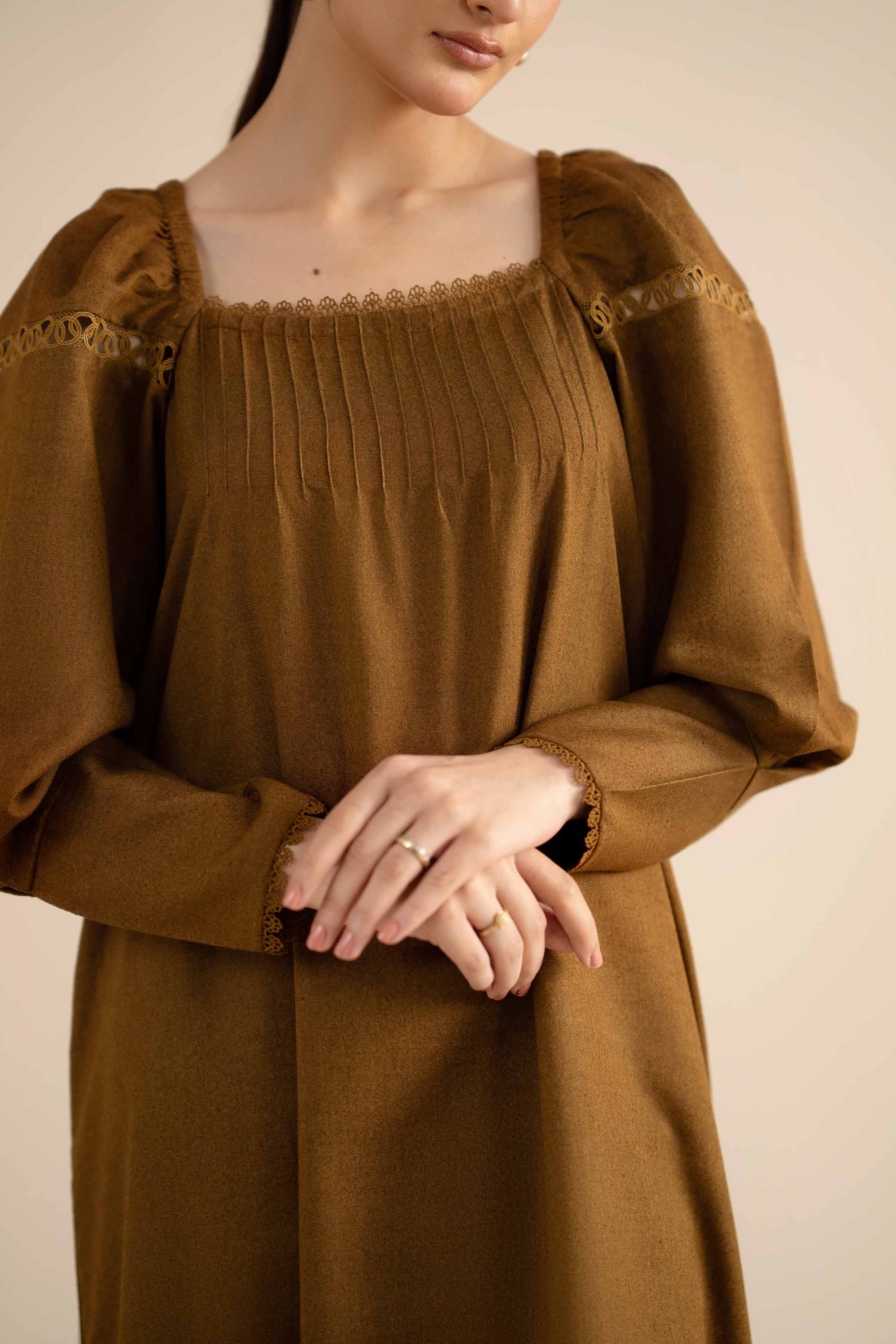 NishatUAE -  Green Solids Karandi Ready to wear Dress