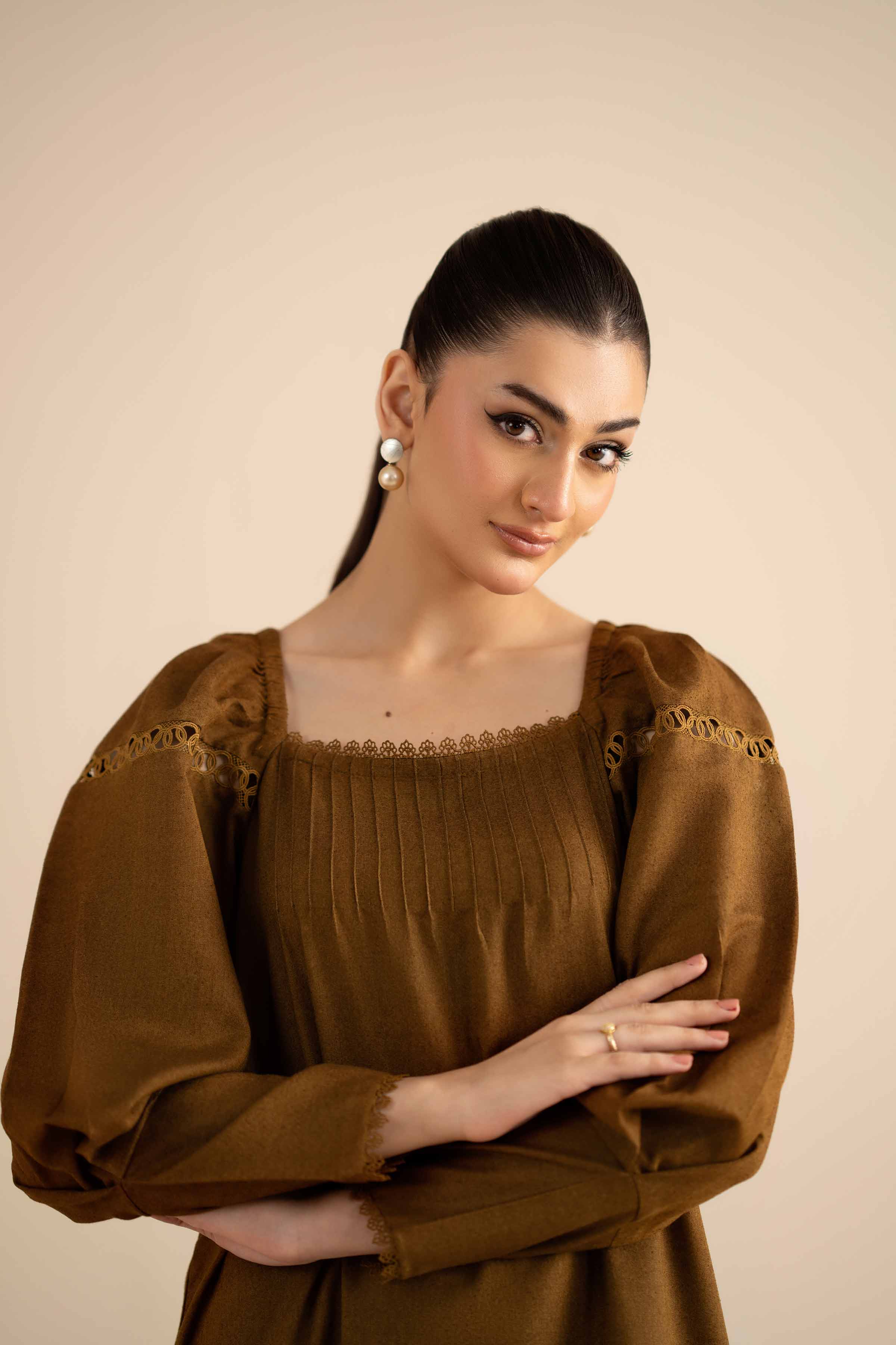 NishatUAE -  Green Solids Karandi Ready to wear Dress