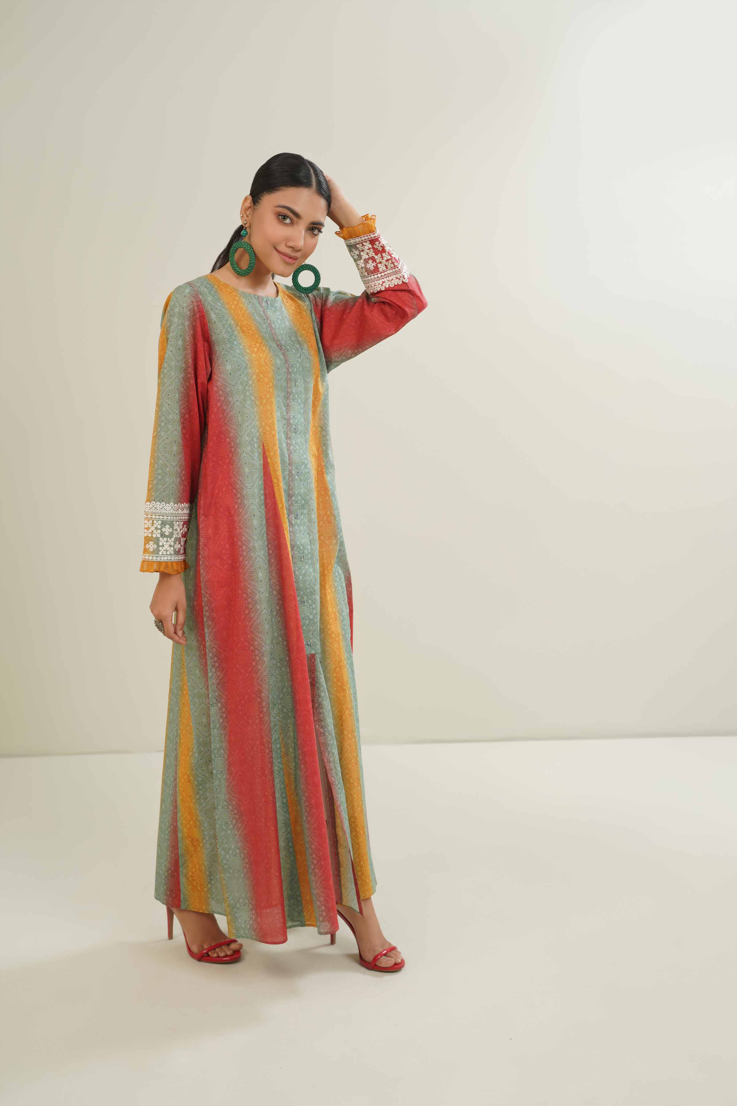 Printed Embroidered Fustaan - DE23-106