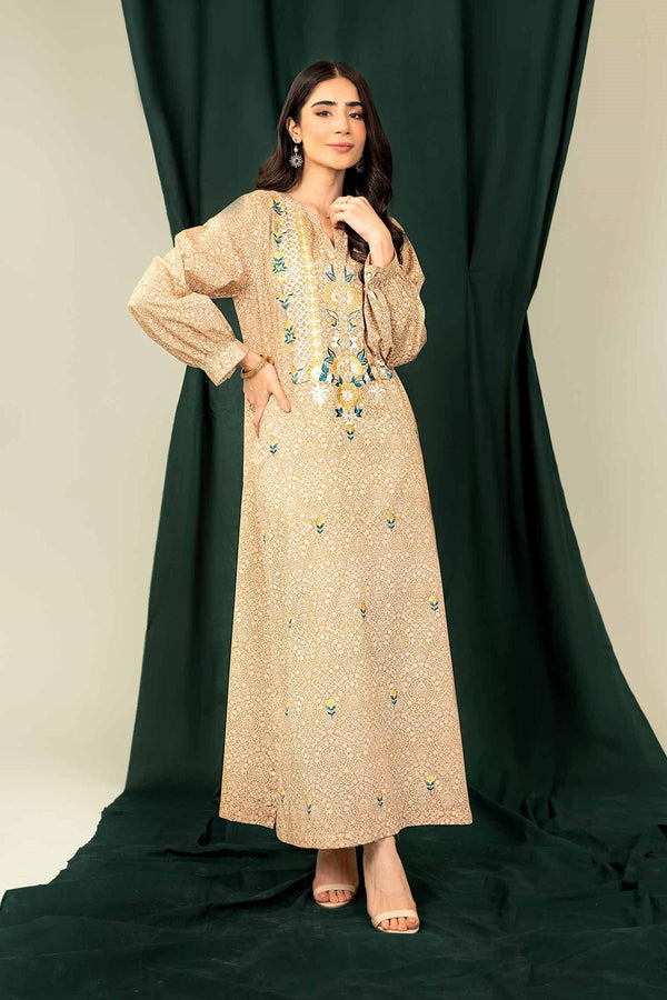Printed Embroidered Fustaan - DS22-155