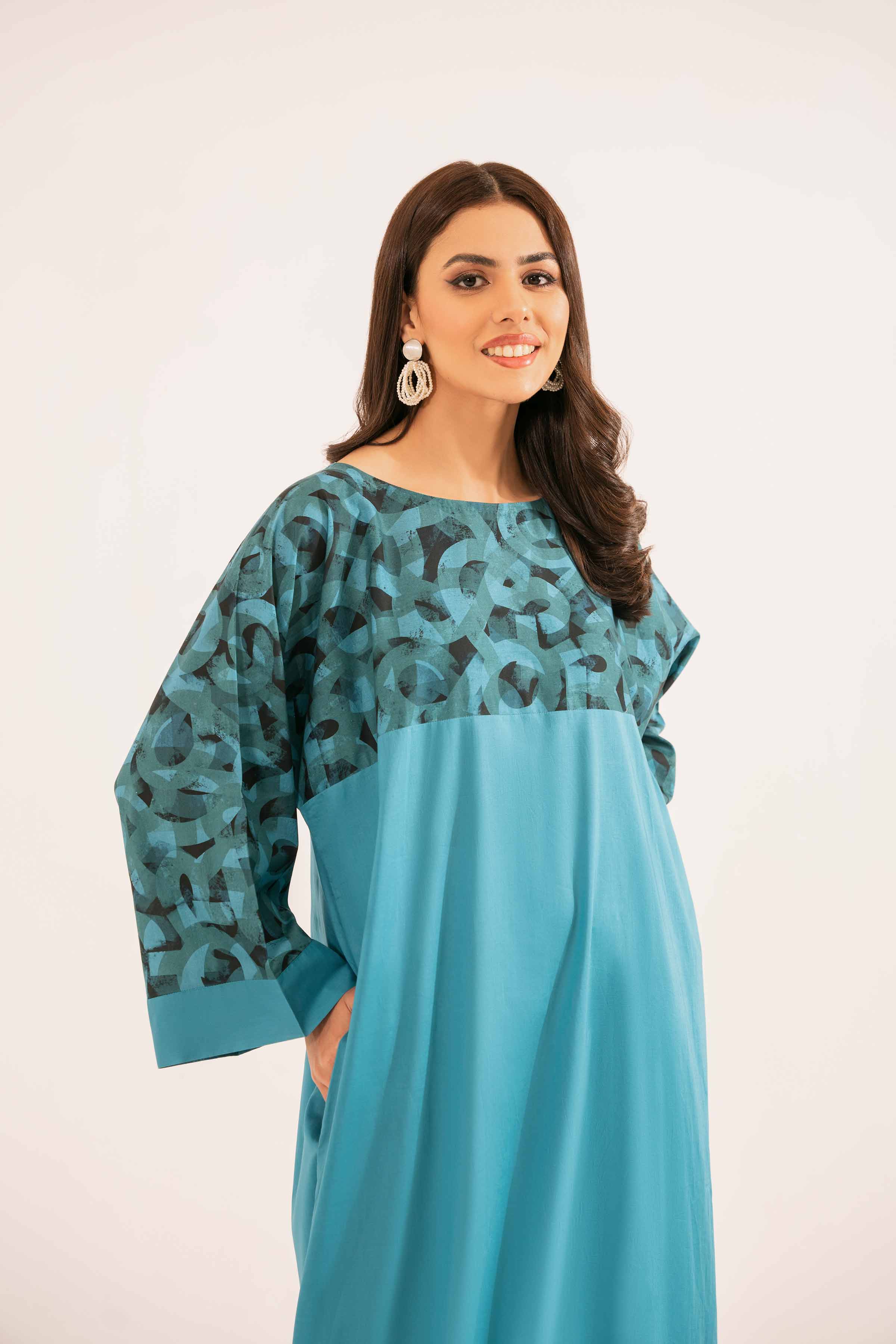 Printed Embroidered Fustaan - DS23-81