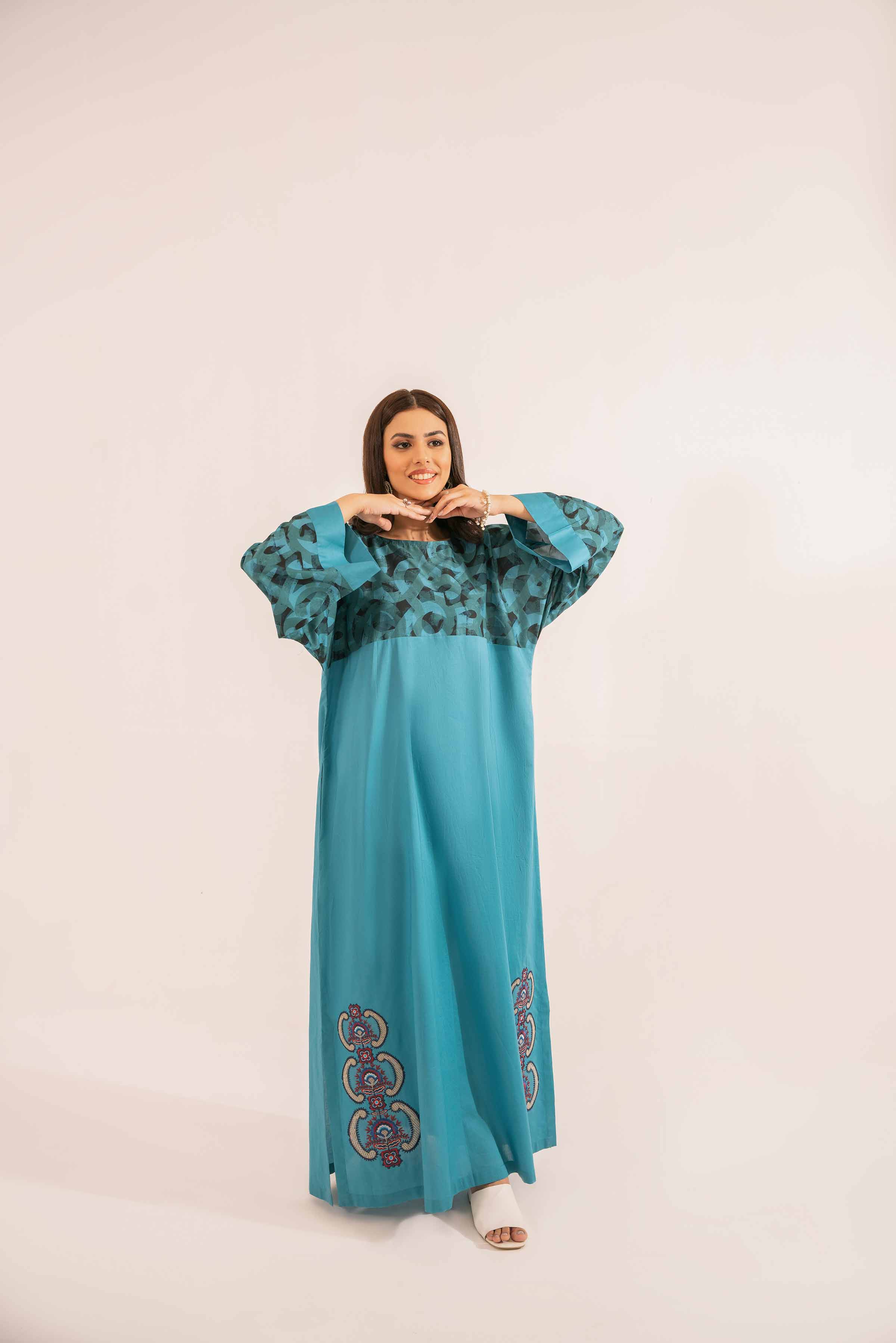 Printed Embroidered Fustaan - DS23-81