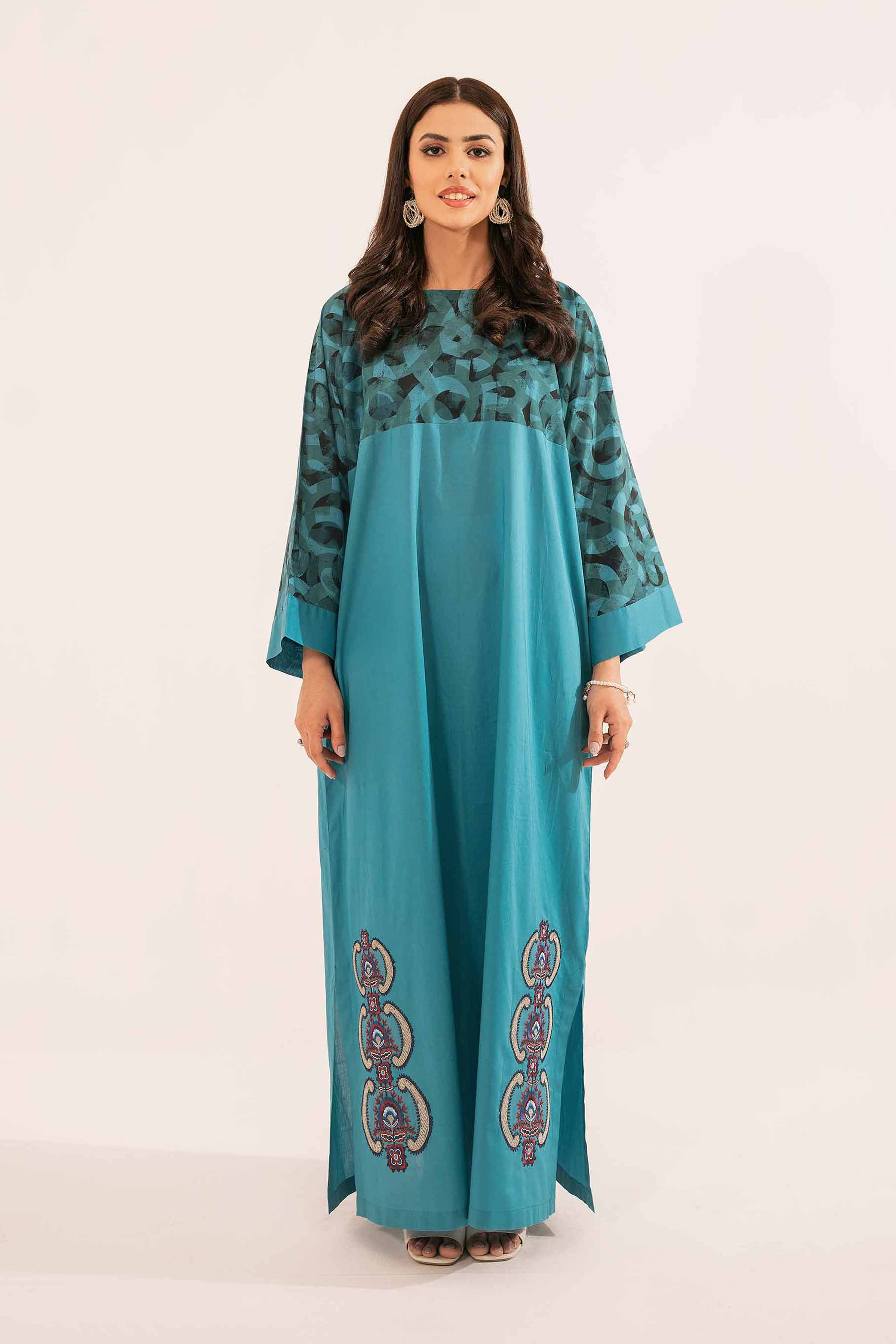 Printed Embroidered Fustaan - DS23-81