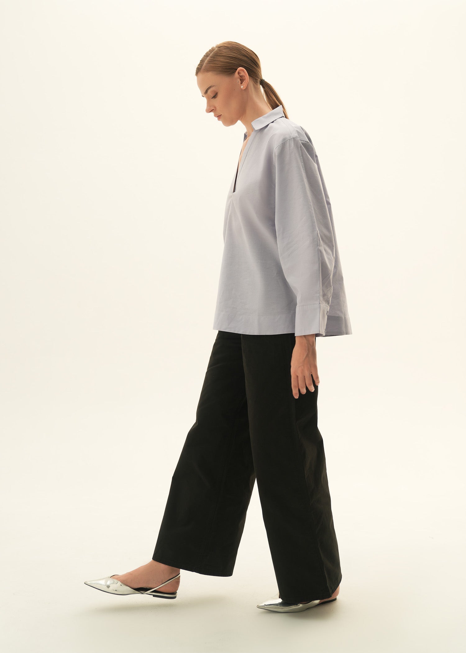 Basic Linen Blend Blouse - KOA