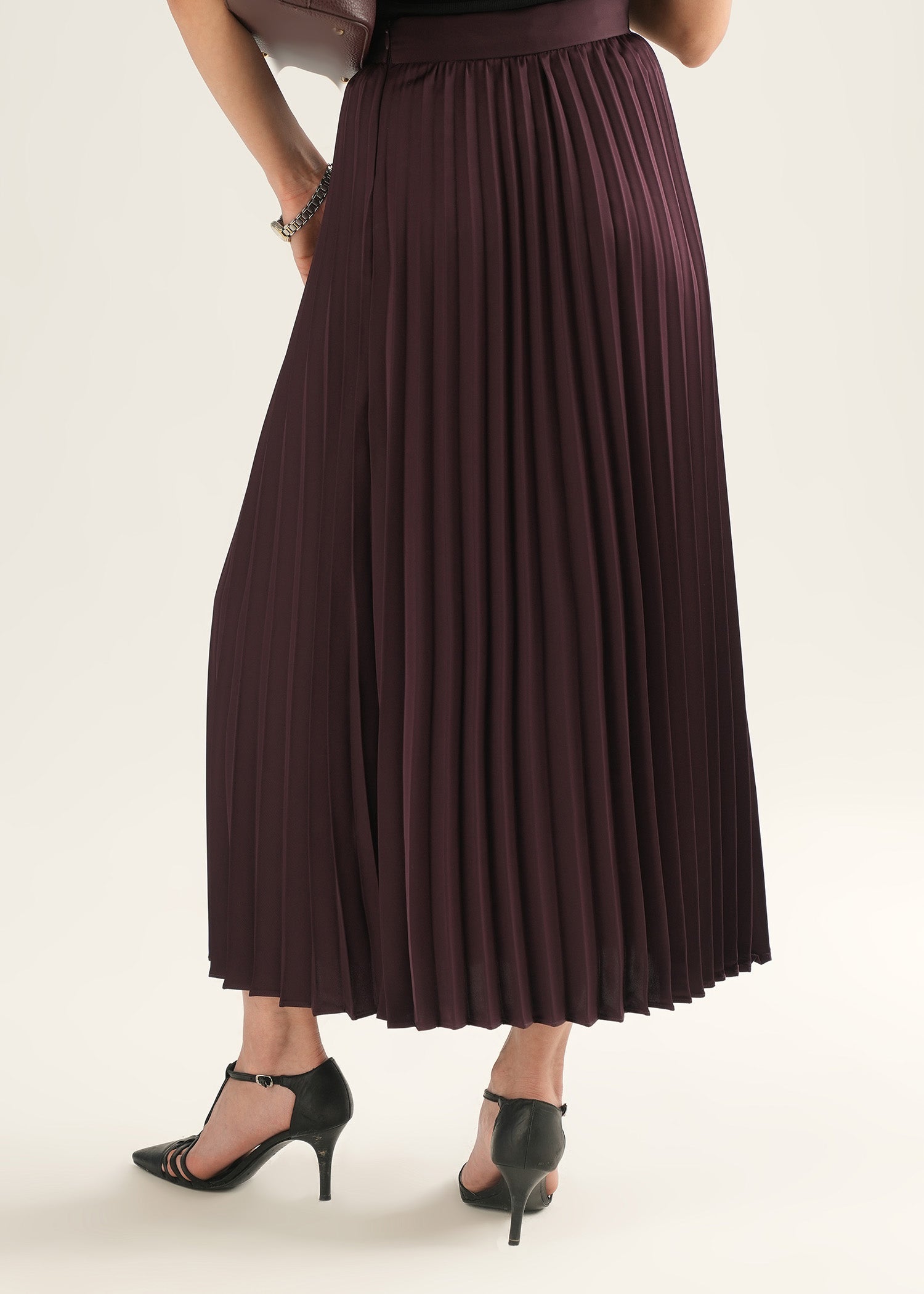 Satin Pleated Skirt - KOA