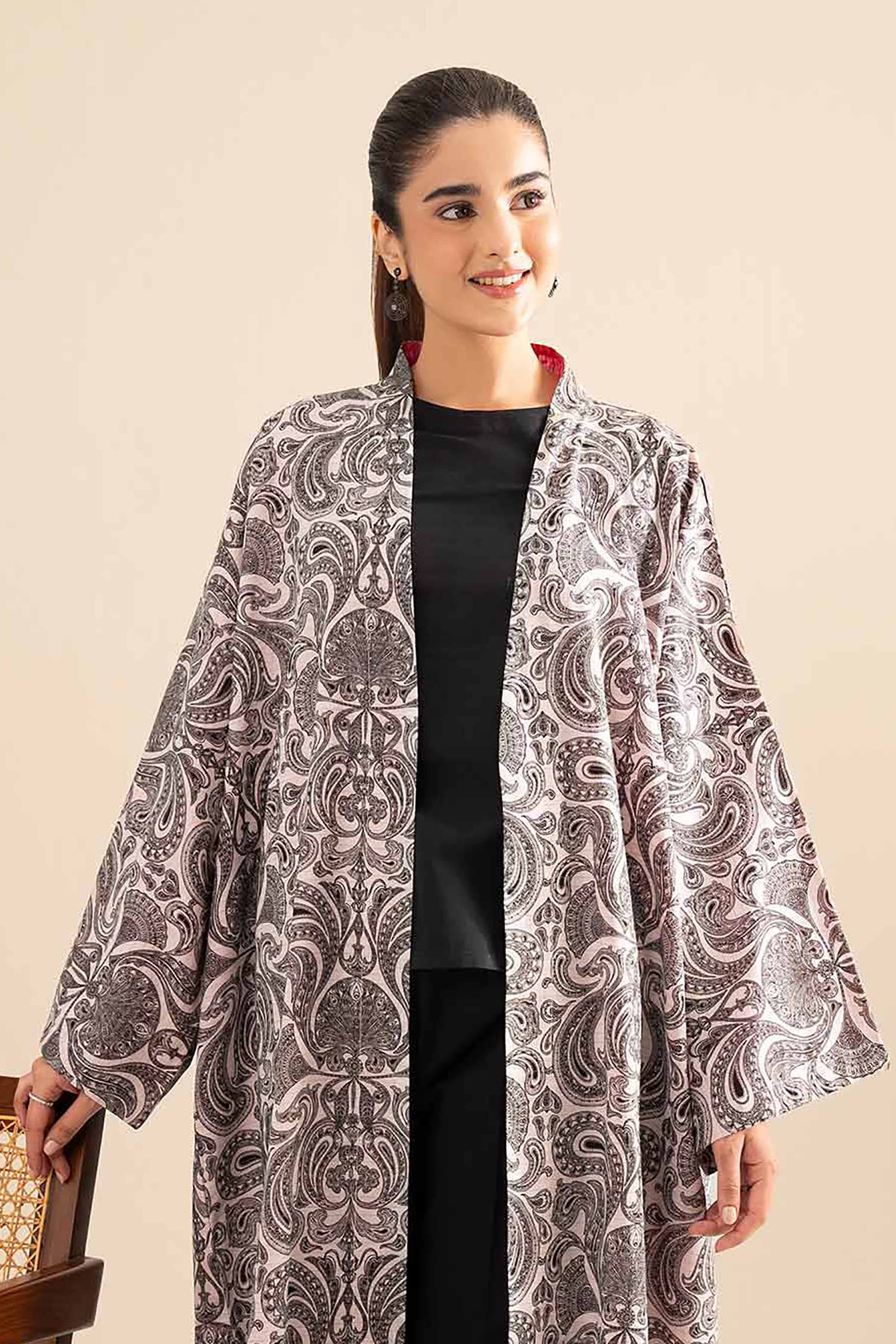 Printed Embroidered Gown - FE25-105