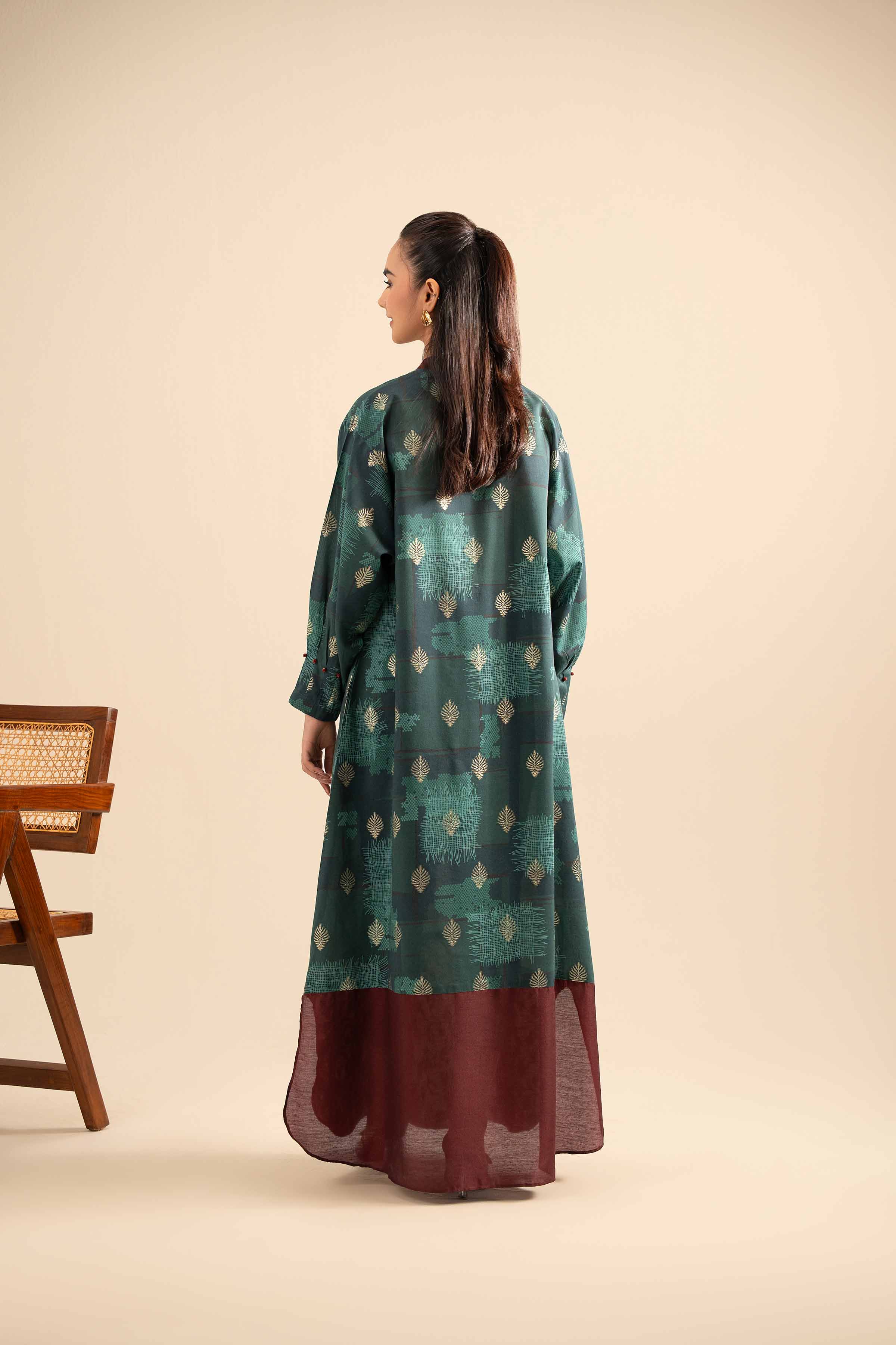 Printed Embroidered Dress - FE25-113