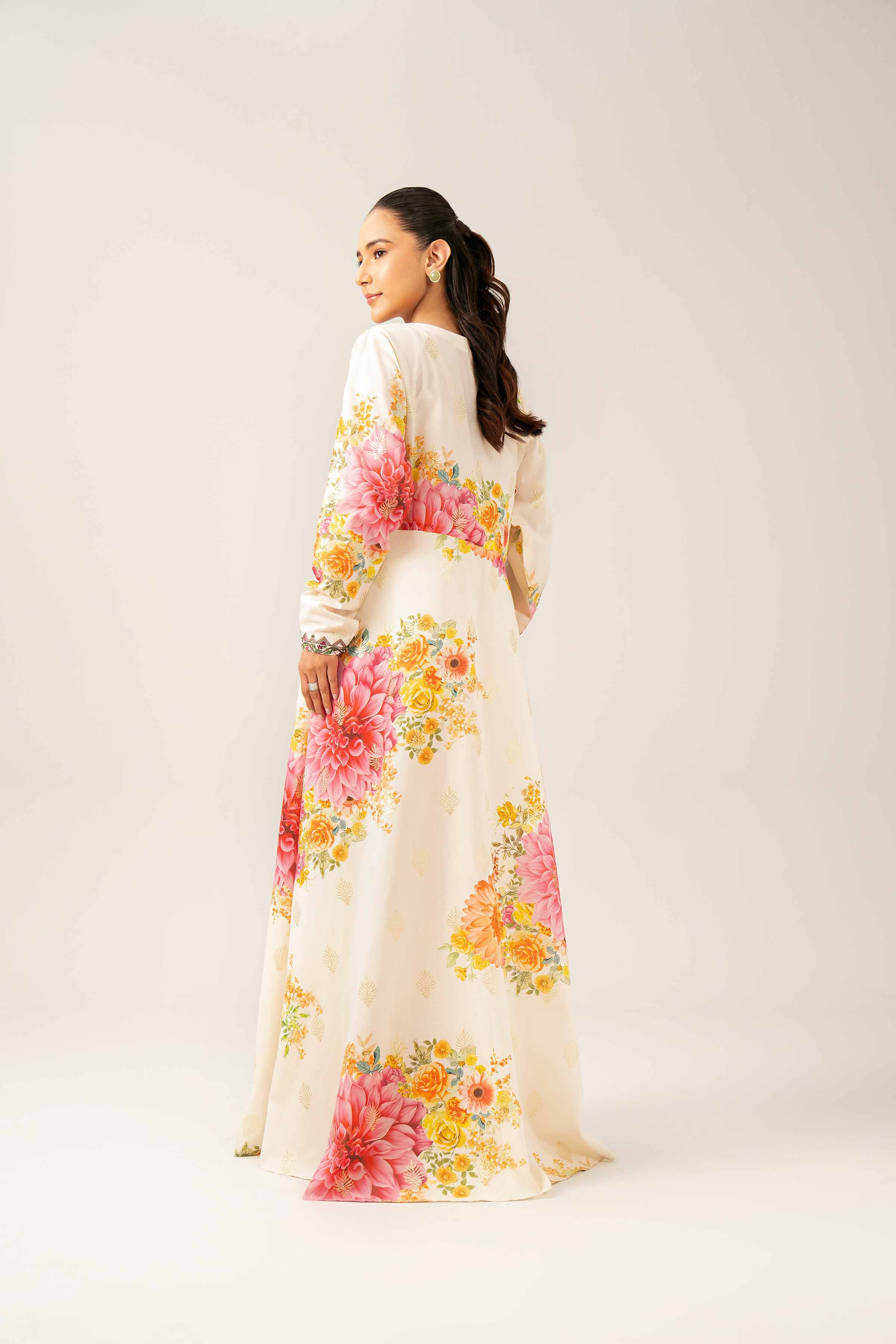 Printed Embroidered Dress - FE25-95