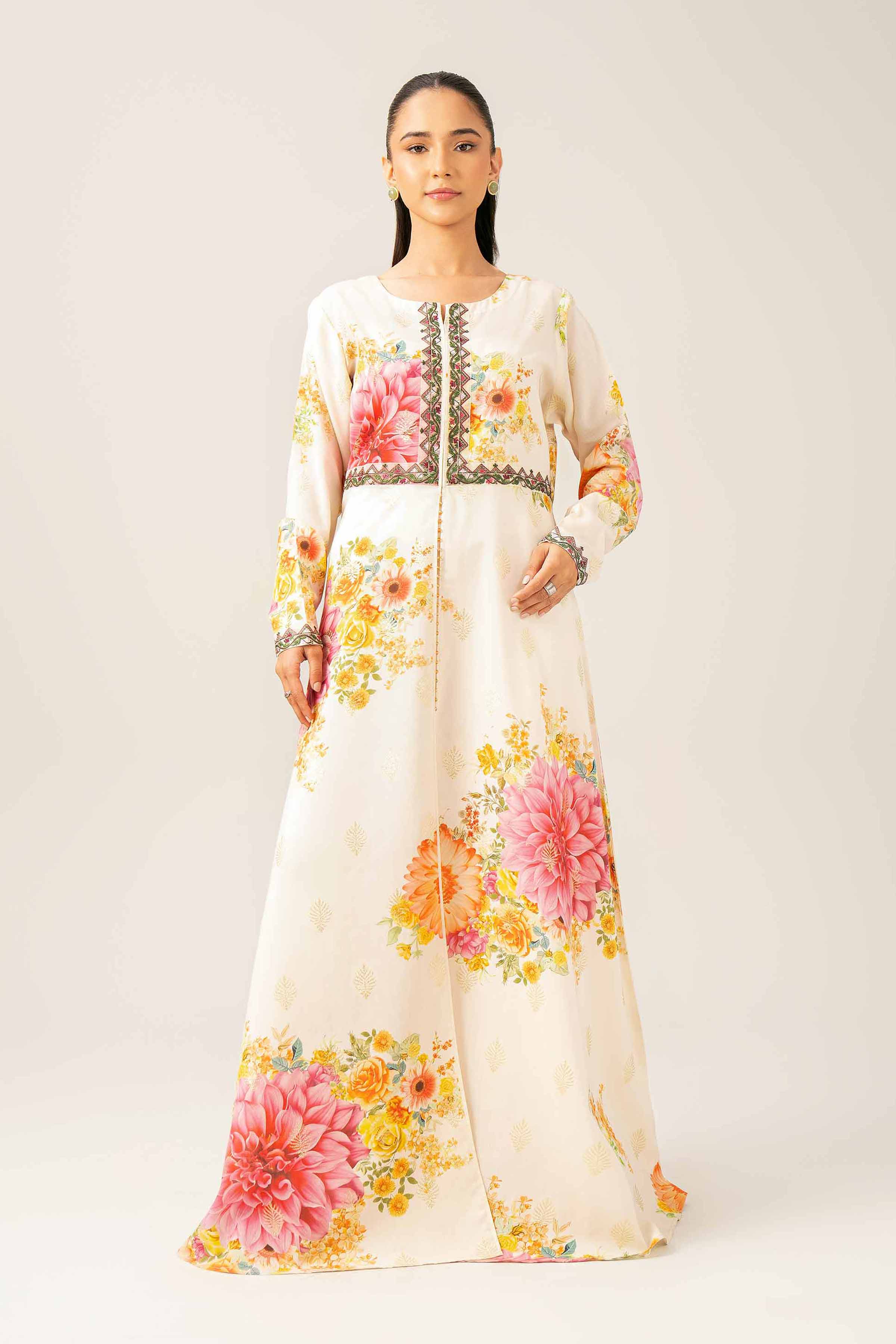 Printed Embroidered Dress - FE25-95