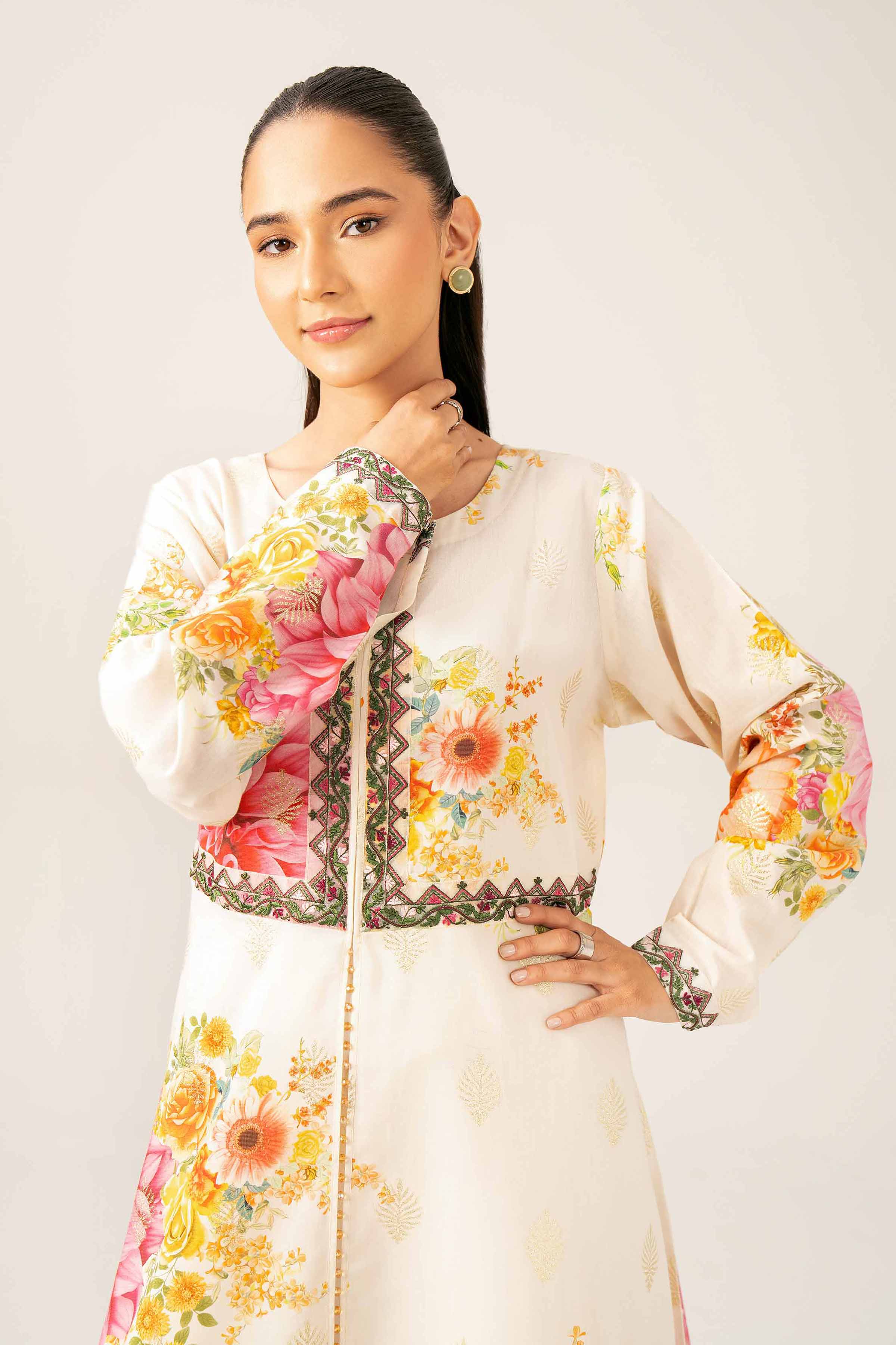 Printed Embroidered Dress - FE25-95