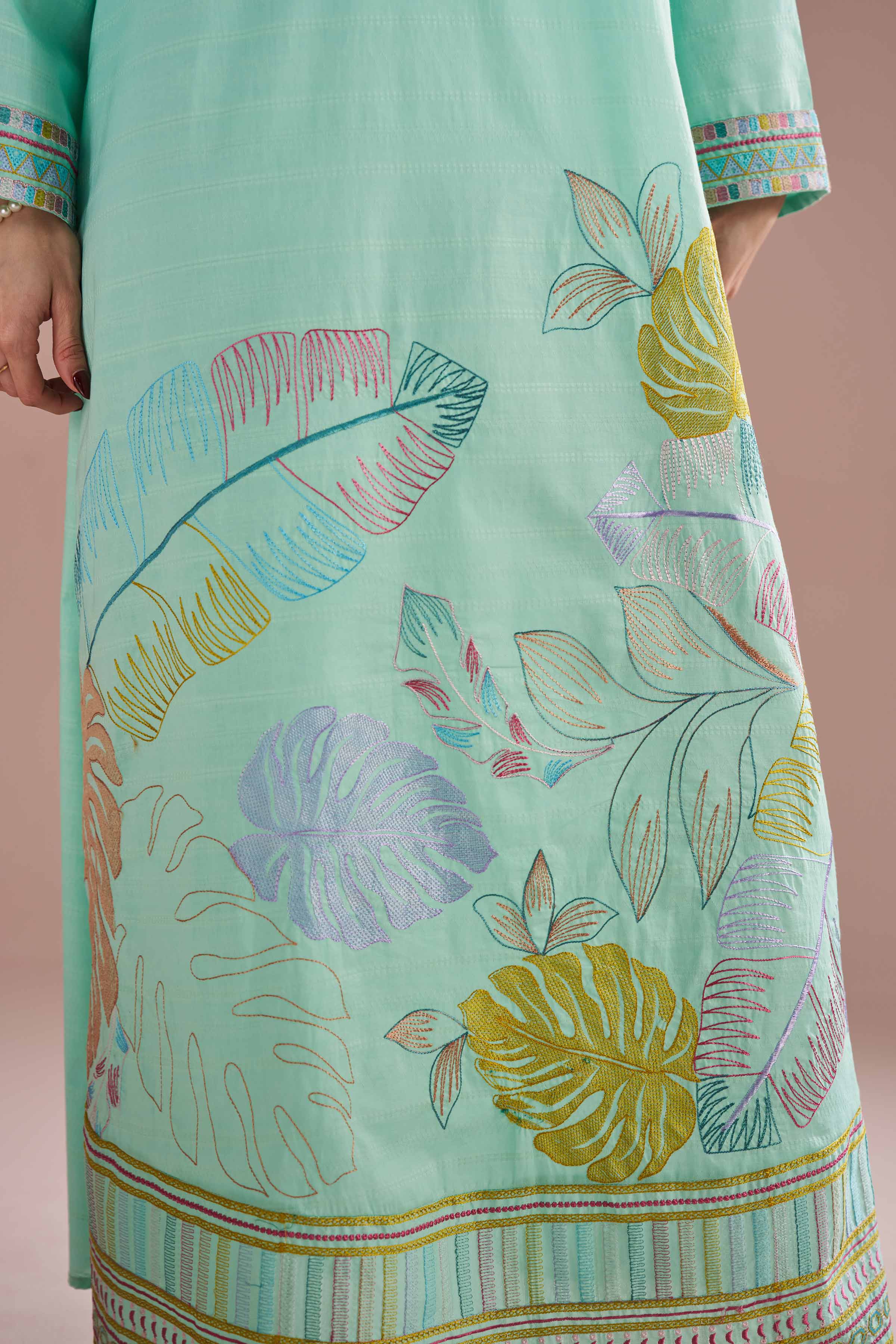 Embroidered Dress - FE26-30 Blue Lawn 1PC  Embroidered READY TO WEAR