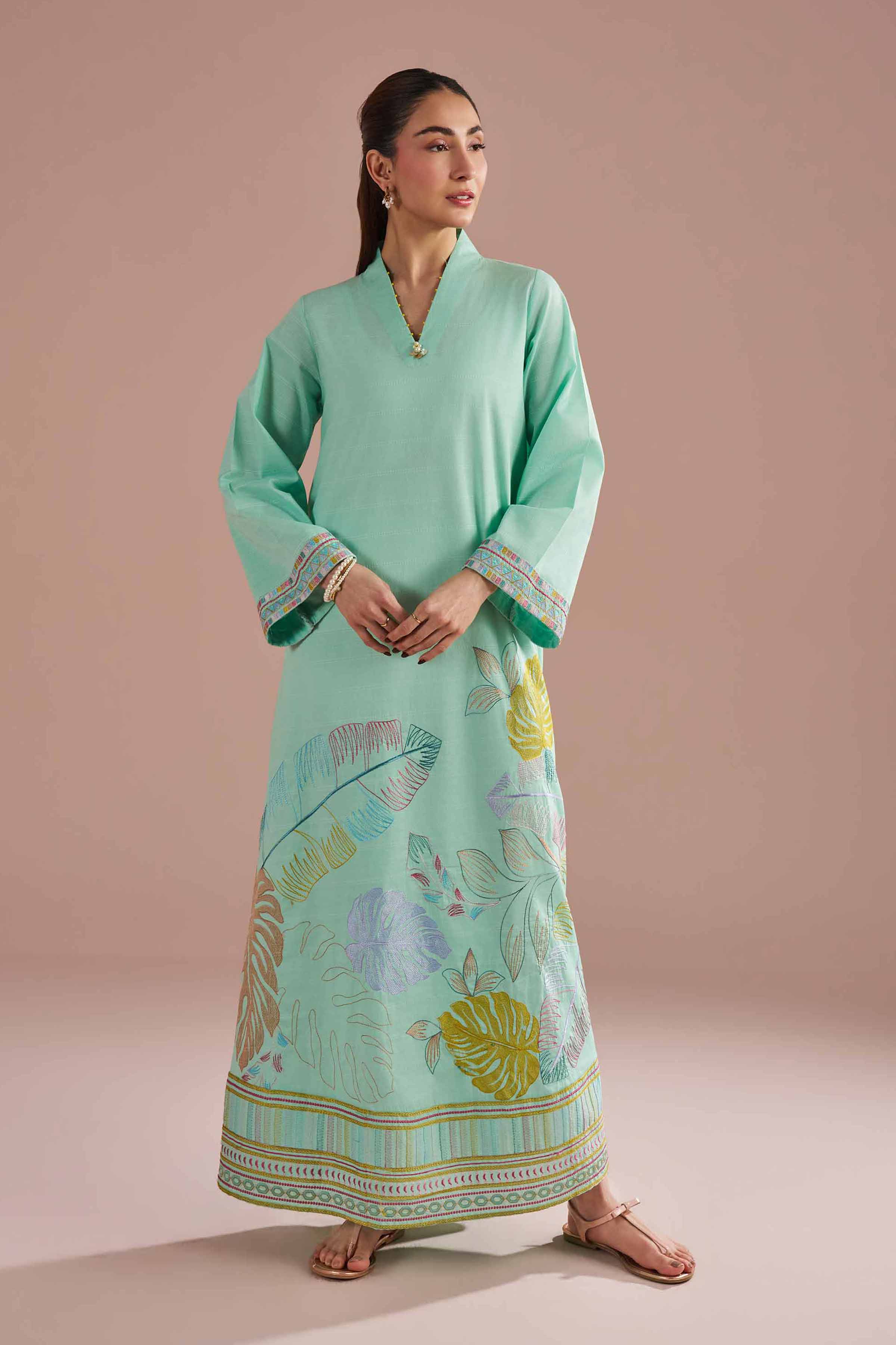 Embroidered Dress - FE26-30 Blue Lawn 1PC  Embroidered READY TO WEAR