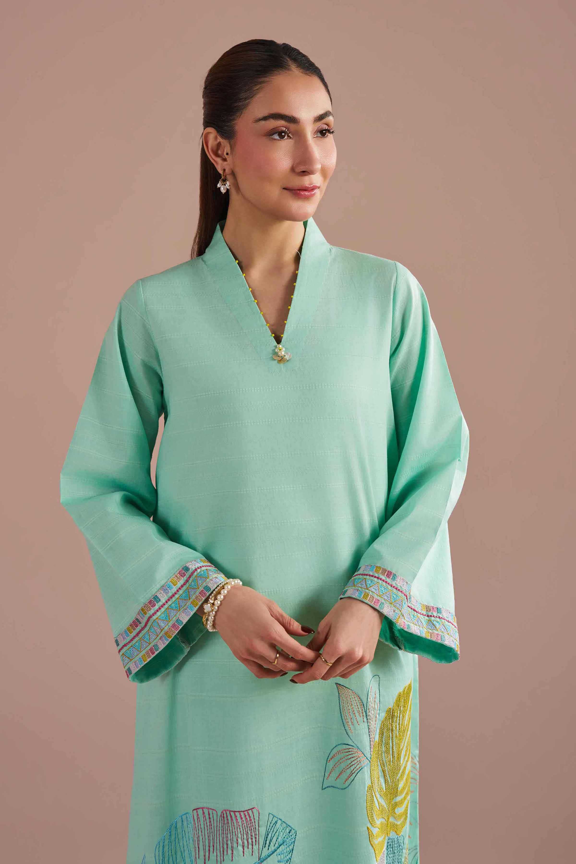 Embroidered Dress - FE26-30 Blue Lawn 1PC  Embroidered READY TO WEAR