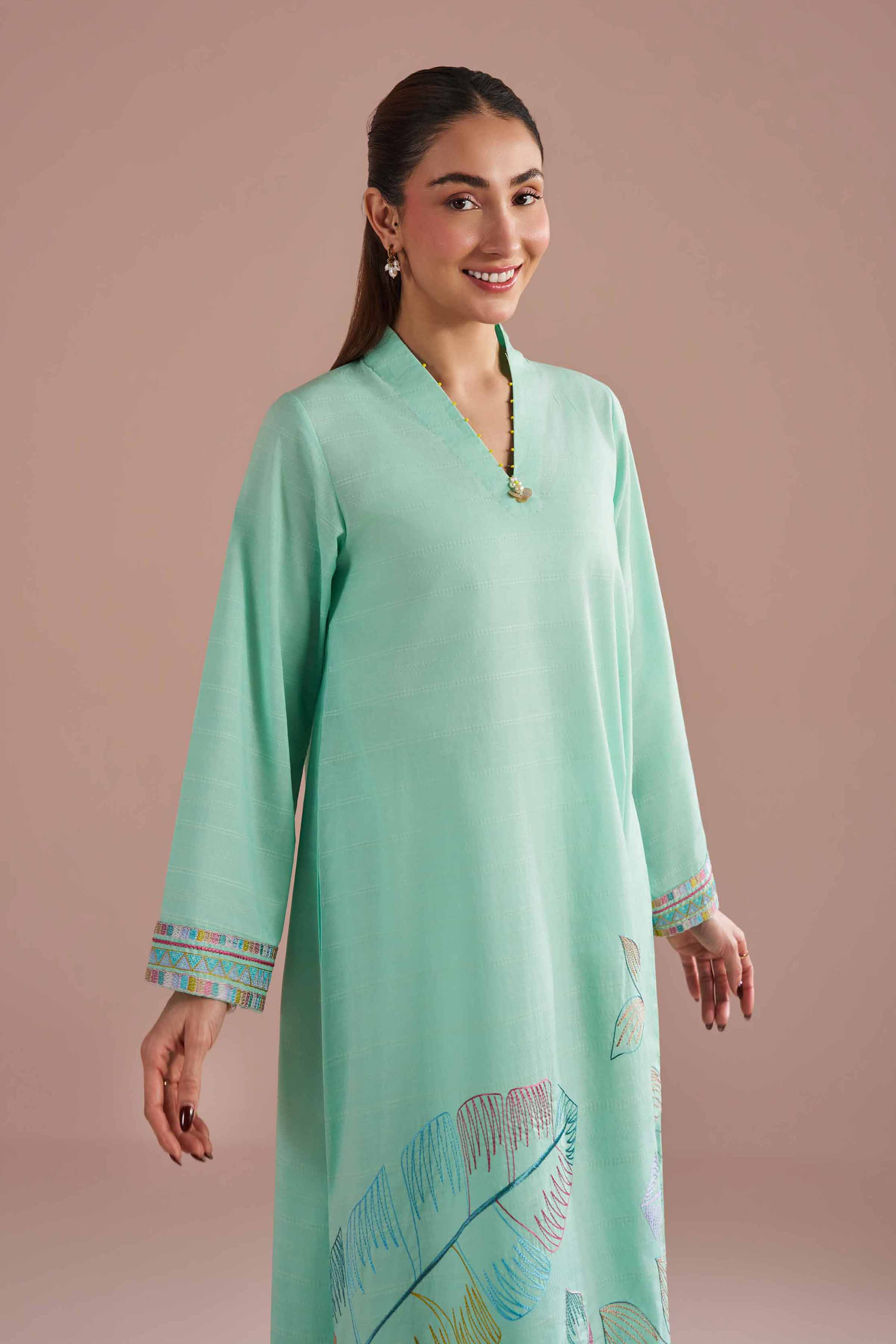 Embroidered Dress - FE26-30 Blue Lawn 1PC  Embroidered READY TO WEAR