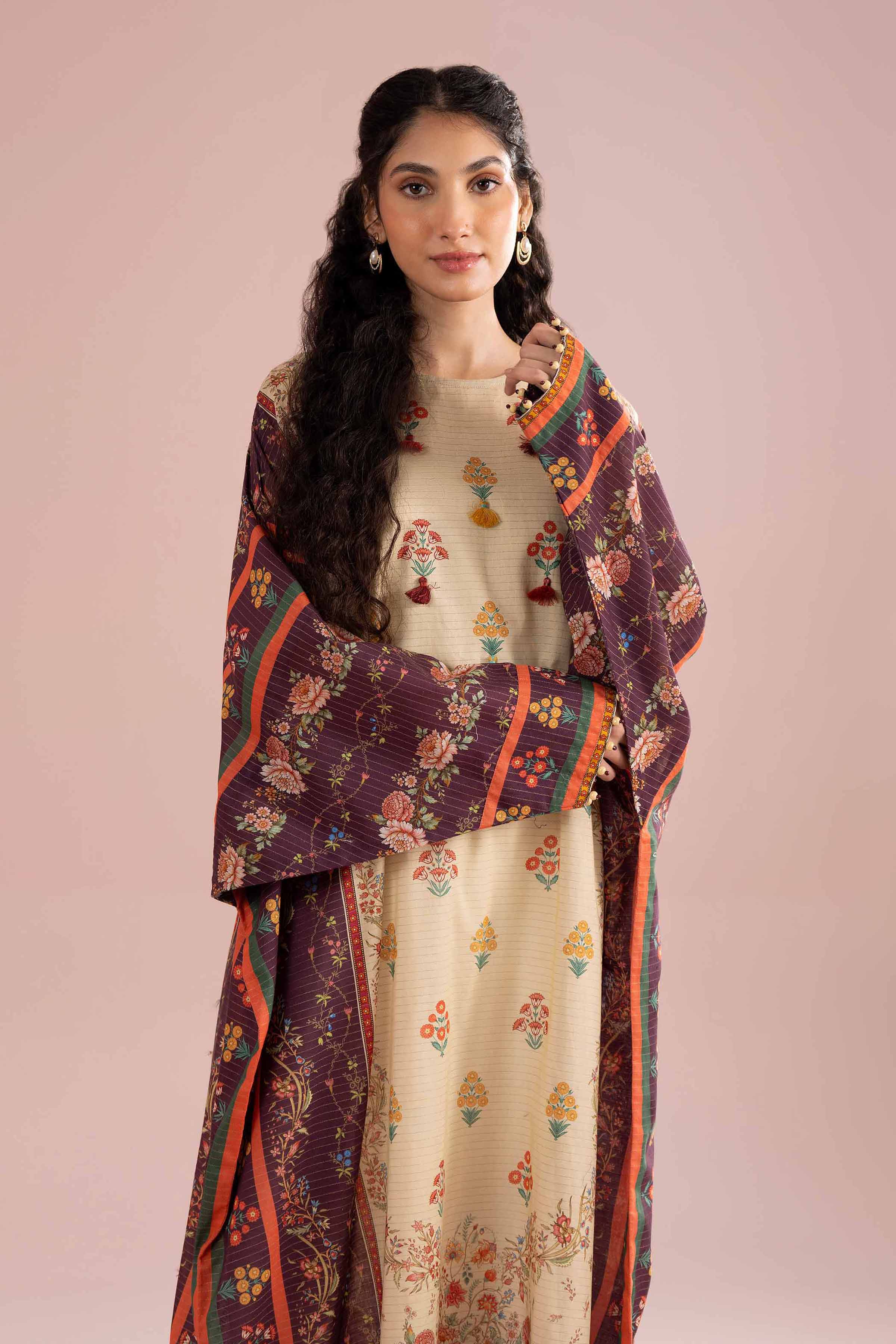 Printed Shirt - FE26-52 Beige Lawn 1PC Printed