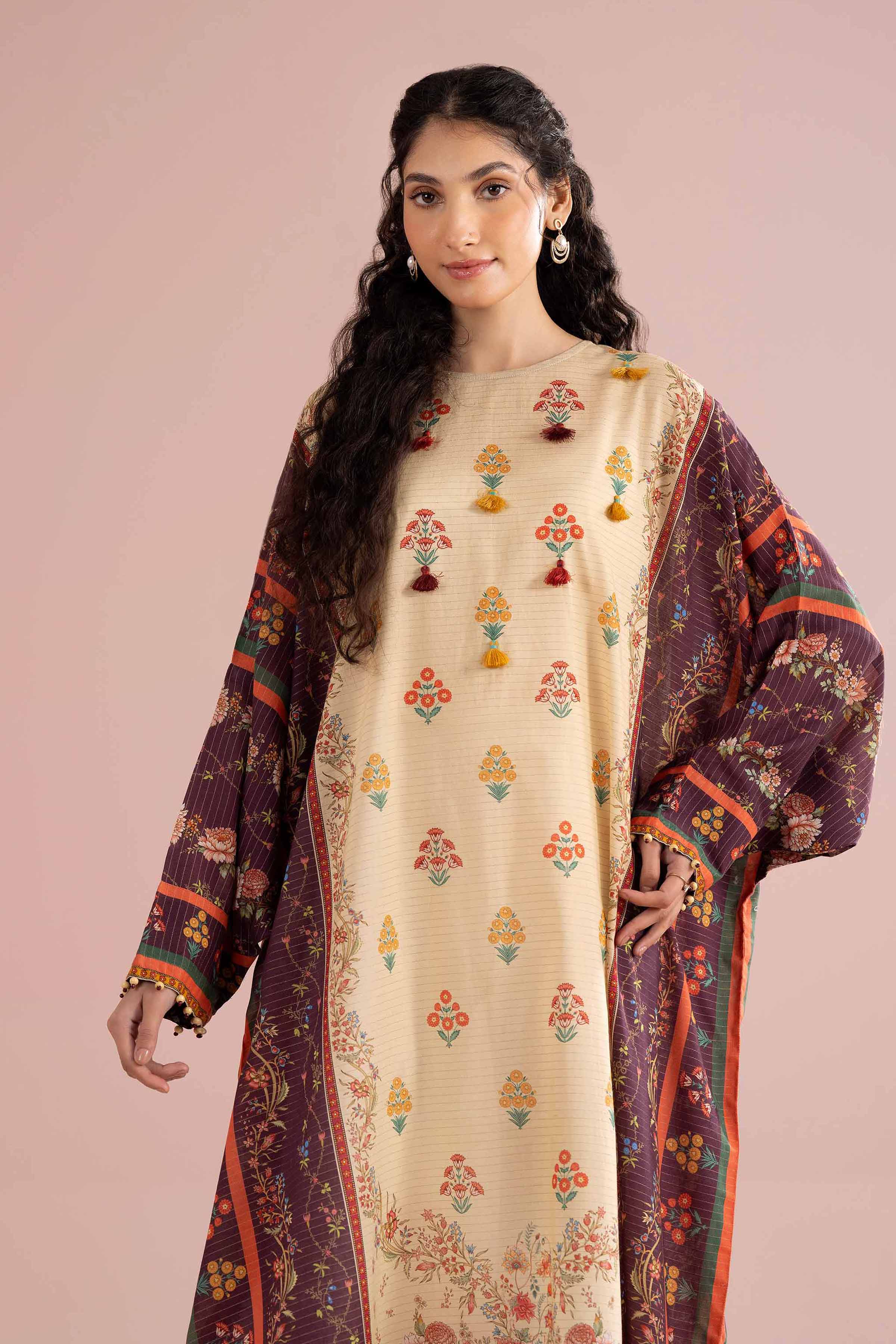 Printed Shirt - FE26-52 Beige Lawn 1PC Printed