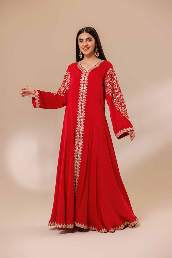 Pakistani embroidery jalabiya dress for women in UAE