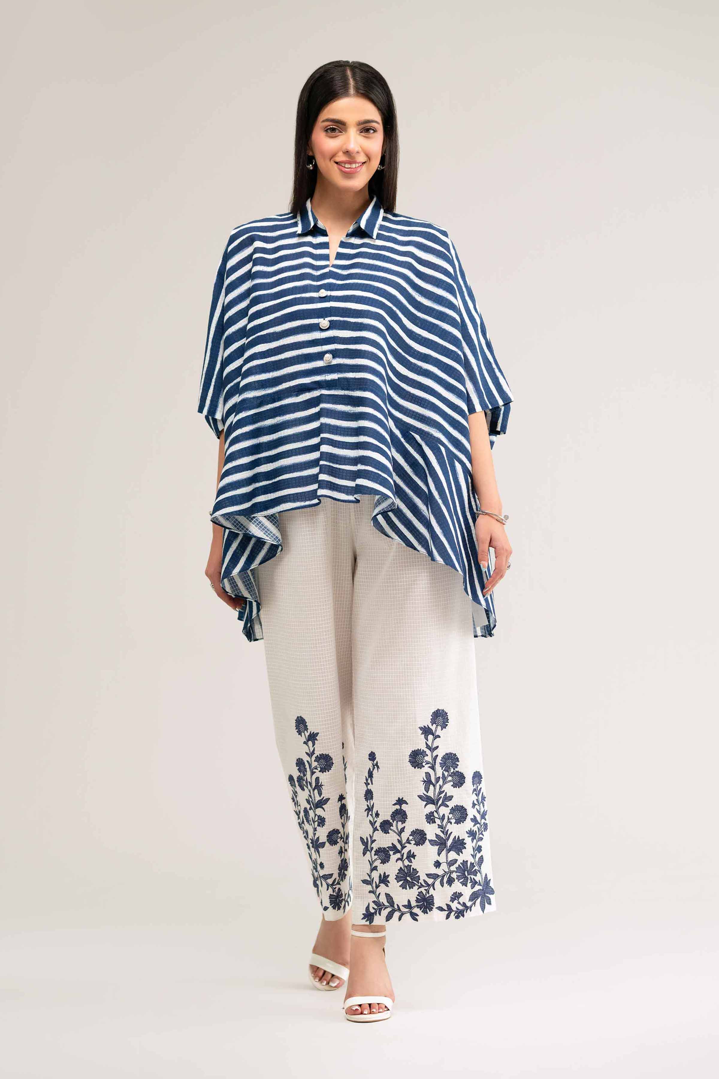 2 Piece - Printed Embroidered Suit - FS25-11